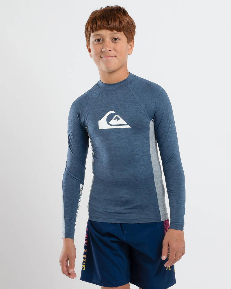 Quiksilver Boys' Everyday UPF50 Comp Long Sleeve Rash Vest for Mens