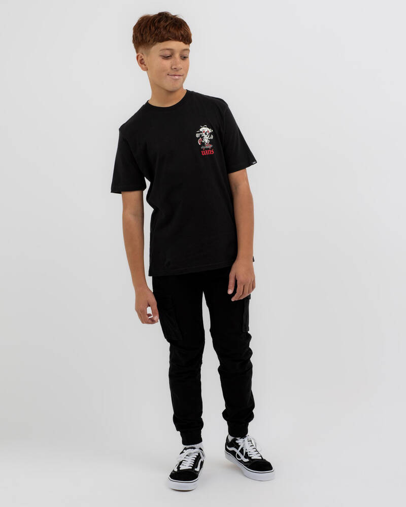 Vans Boys' Pizza Skull T-Shirt for Mens