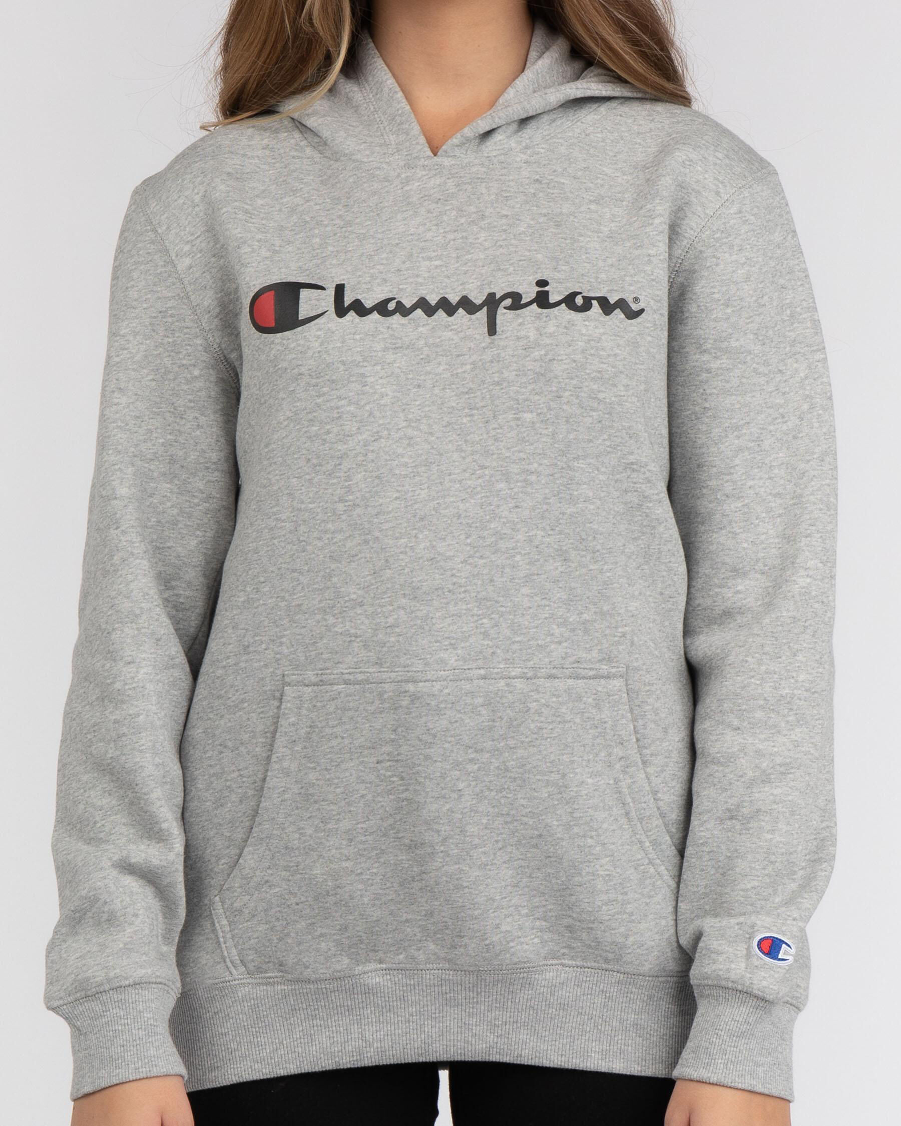 Girls grey outlet champion hoodie