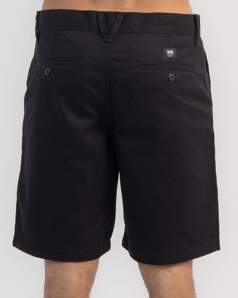 Shop Vans Authentic Relaxed Chino Shorts In Black - Fast Shipping ...