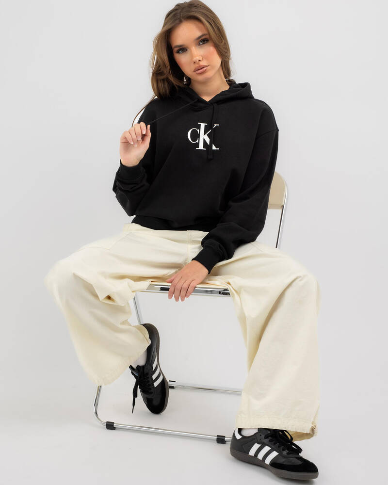 Calvin Klein Satin CK Hoodie for Womens