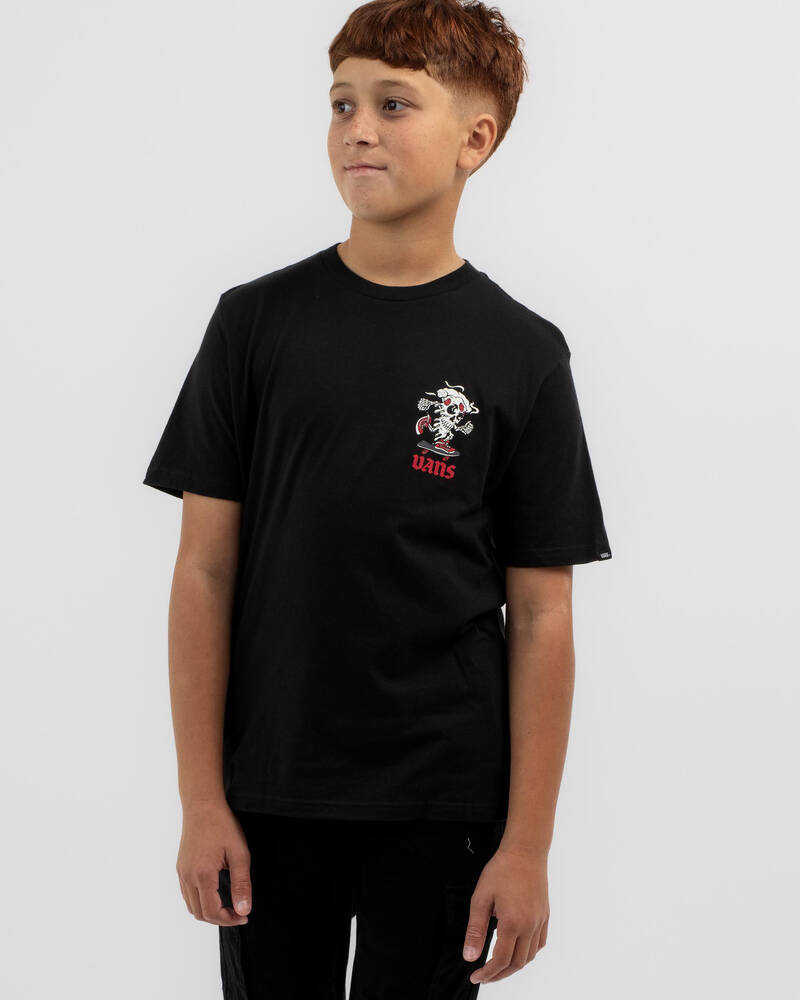 Vans Boys' Pizza Skull T-Shirt for Mens