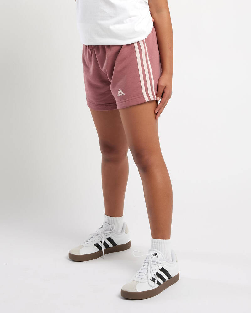 adidas Girls' 3 Stripe Shorts for Womens