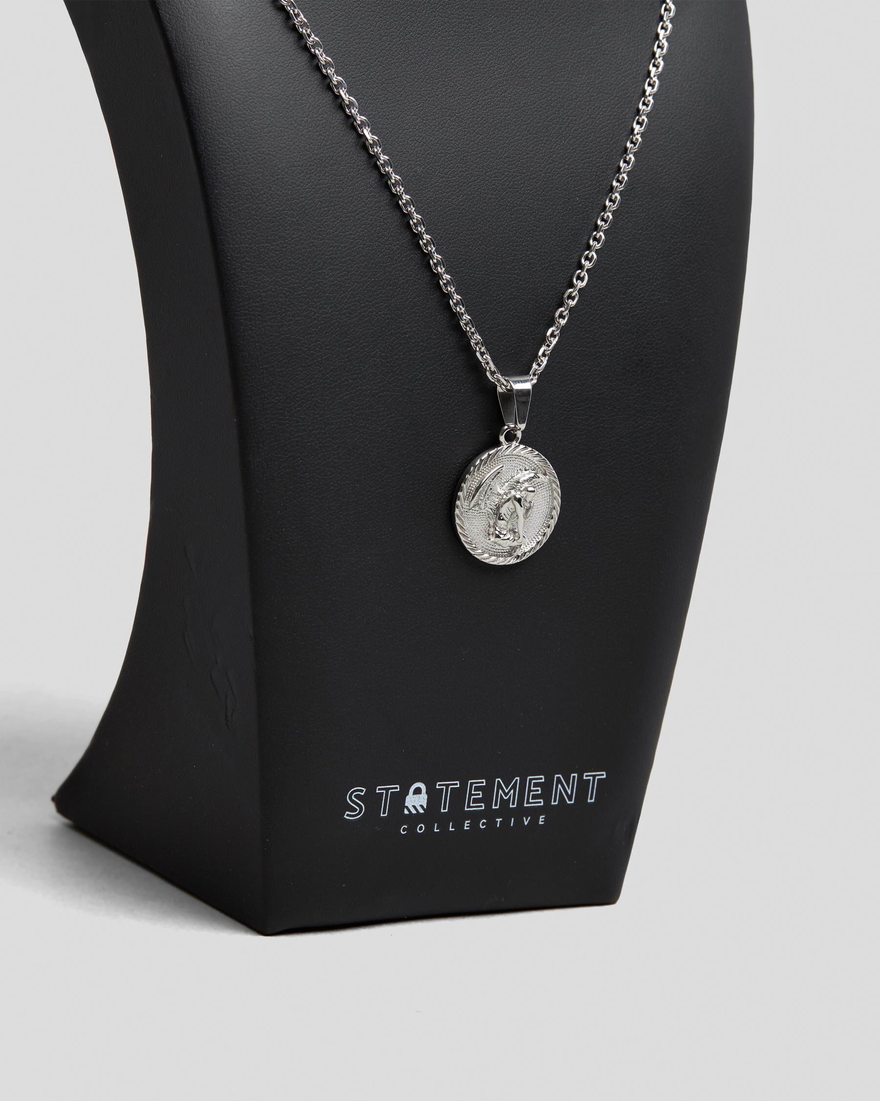 Men's medallion online necklace