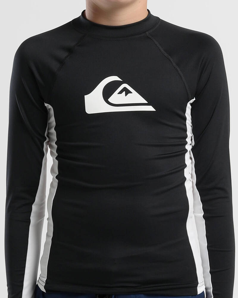 Quiksilver Boys' Everyday UPF50 Comp Long Sleeve Rash Vest for Mens