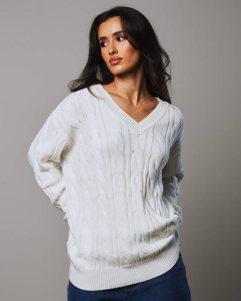 Ava And Ever Cambridge V Neck Knit Jumper for Womens