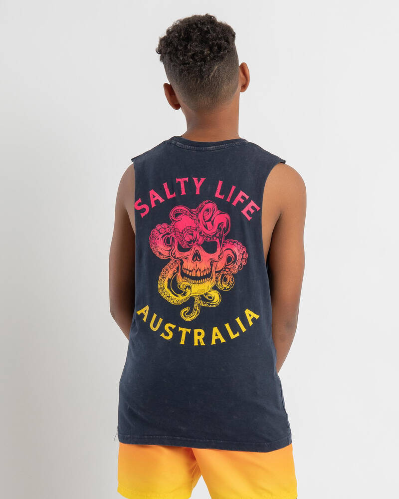 Salty Life Boys' Tentacles Muscle Tank for Mens