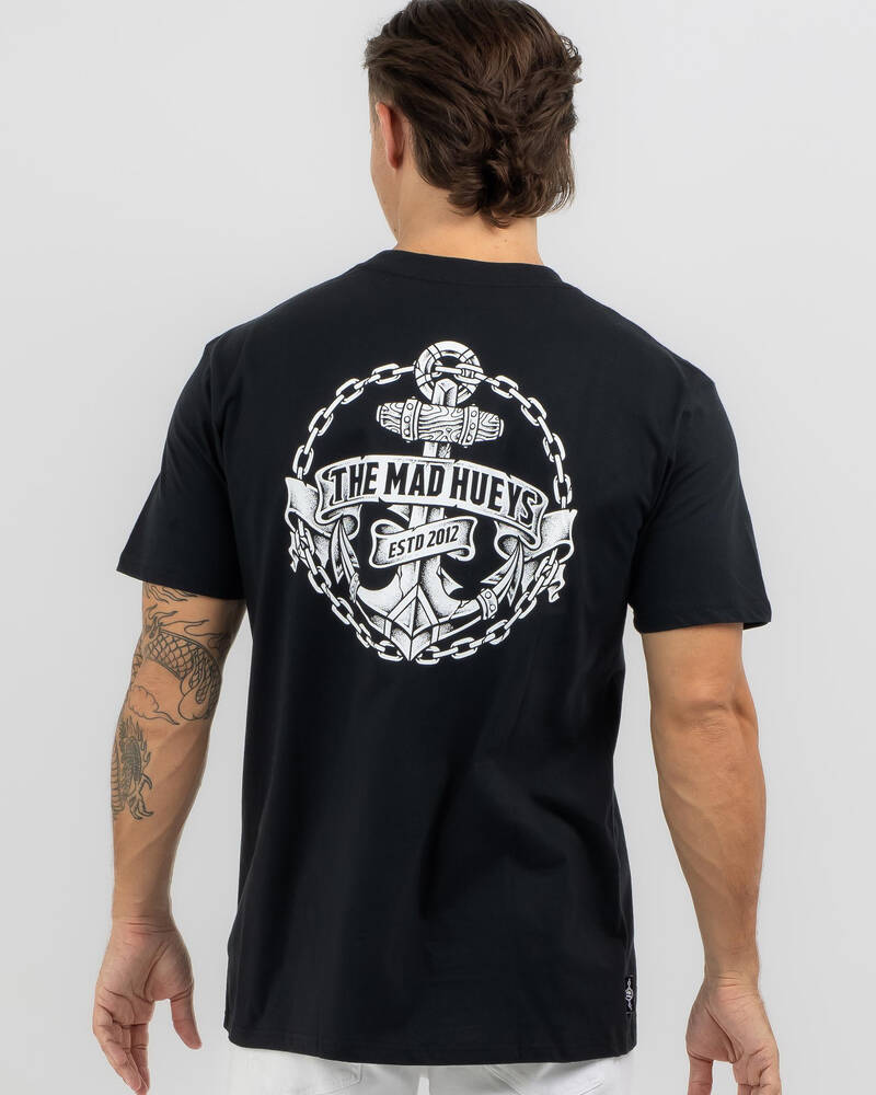 Shop The Mad Hueys Chained Anchor T-Shirt In Black - Fast Shipping ...