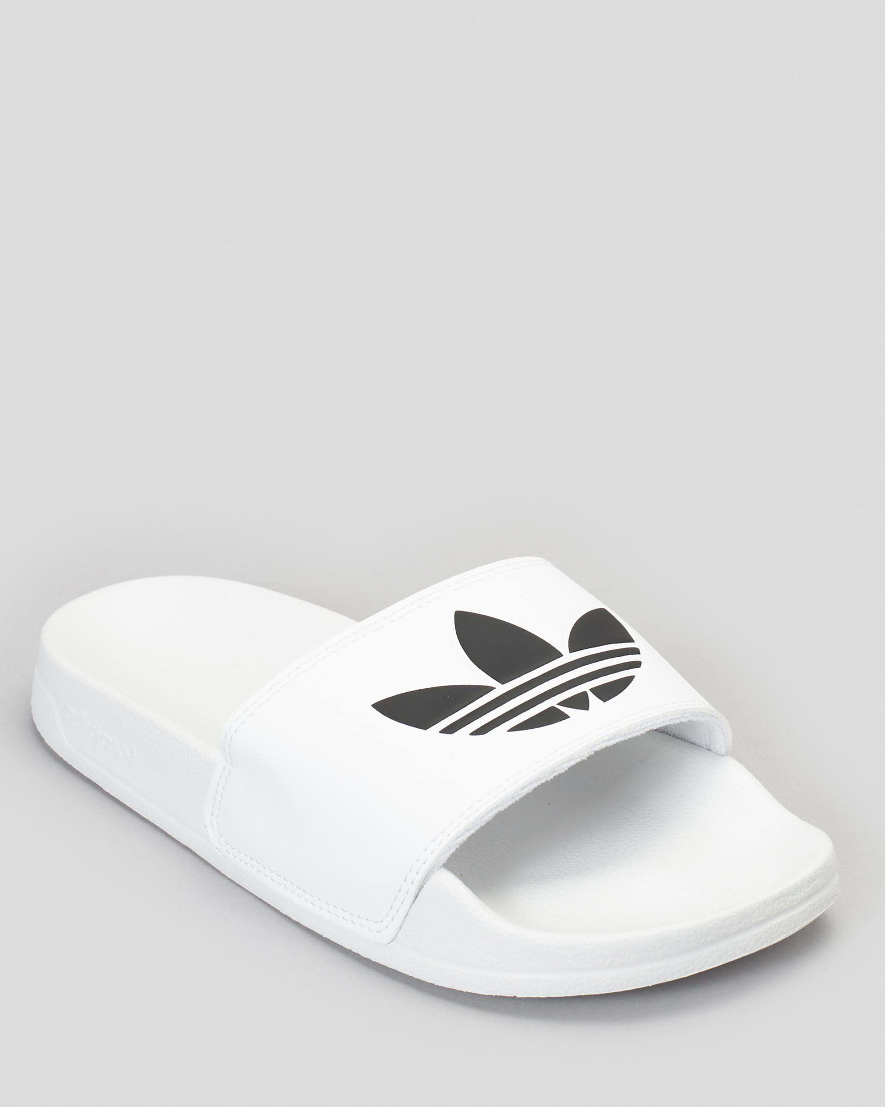 Shop adidas Boys' Adilette Lite Slides In Ftwr White/core Black/ftwr ...