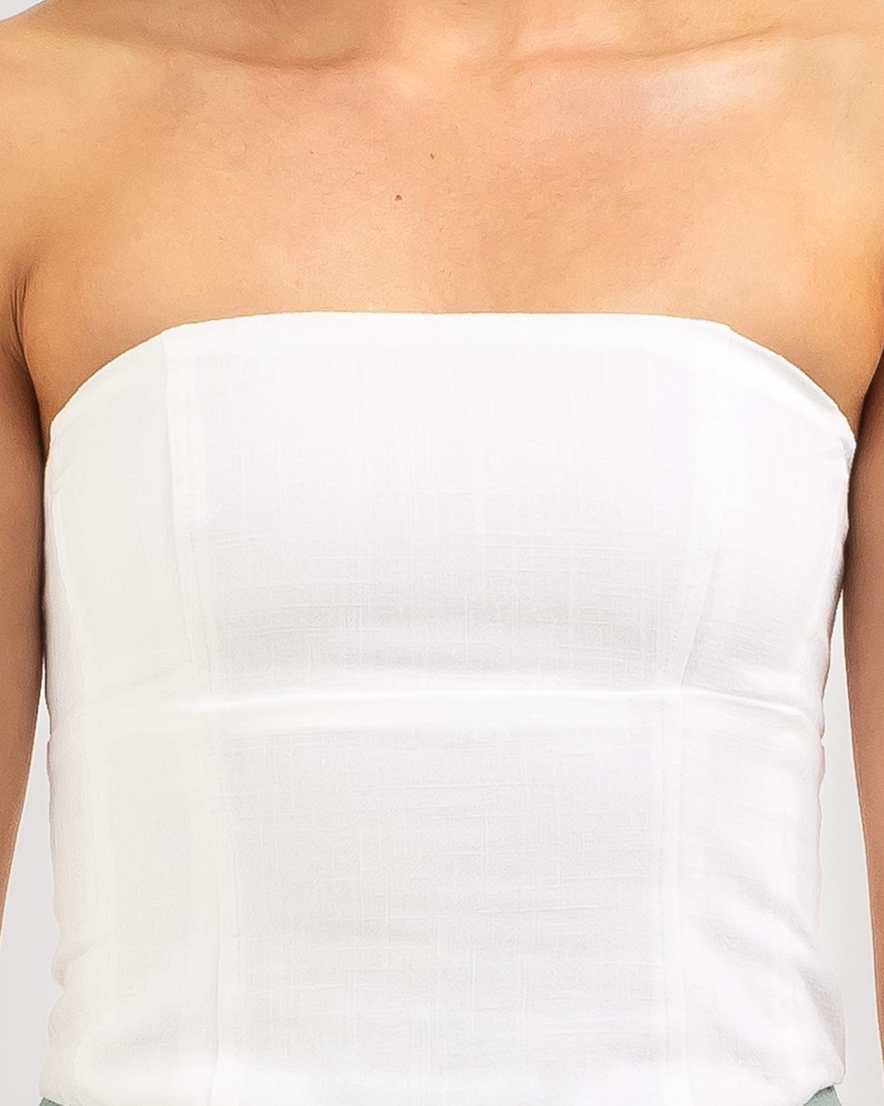 Shop Ava And Ever Veve Dallis Tube Top In White - Fast Shipping & Easy ...