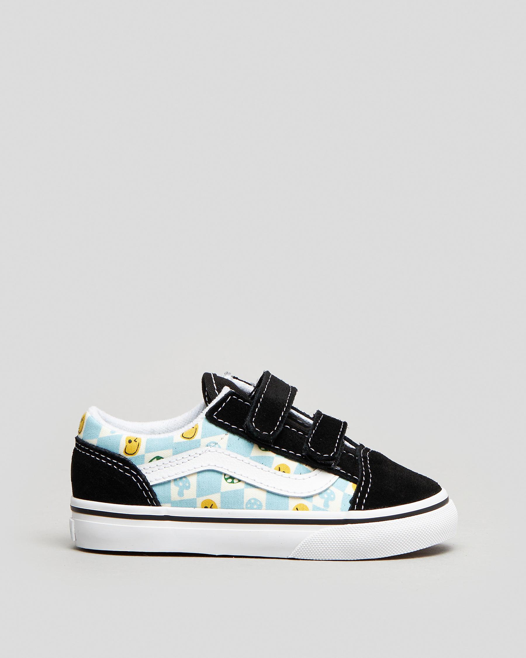 Shop Vans Toddlers' Old Skool V Shoes In Melted Check Black/multi ...