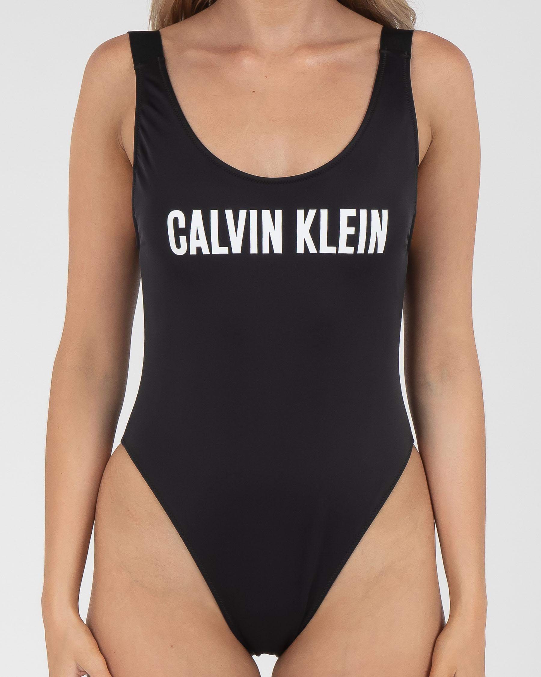 Calvin Klein Ck One Plunge One Piece Swimsuit In Pvh Black - Fast Shipping  & Easy Returns - City Beach Australia