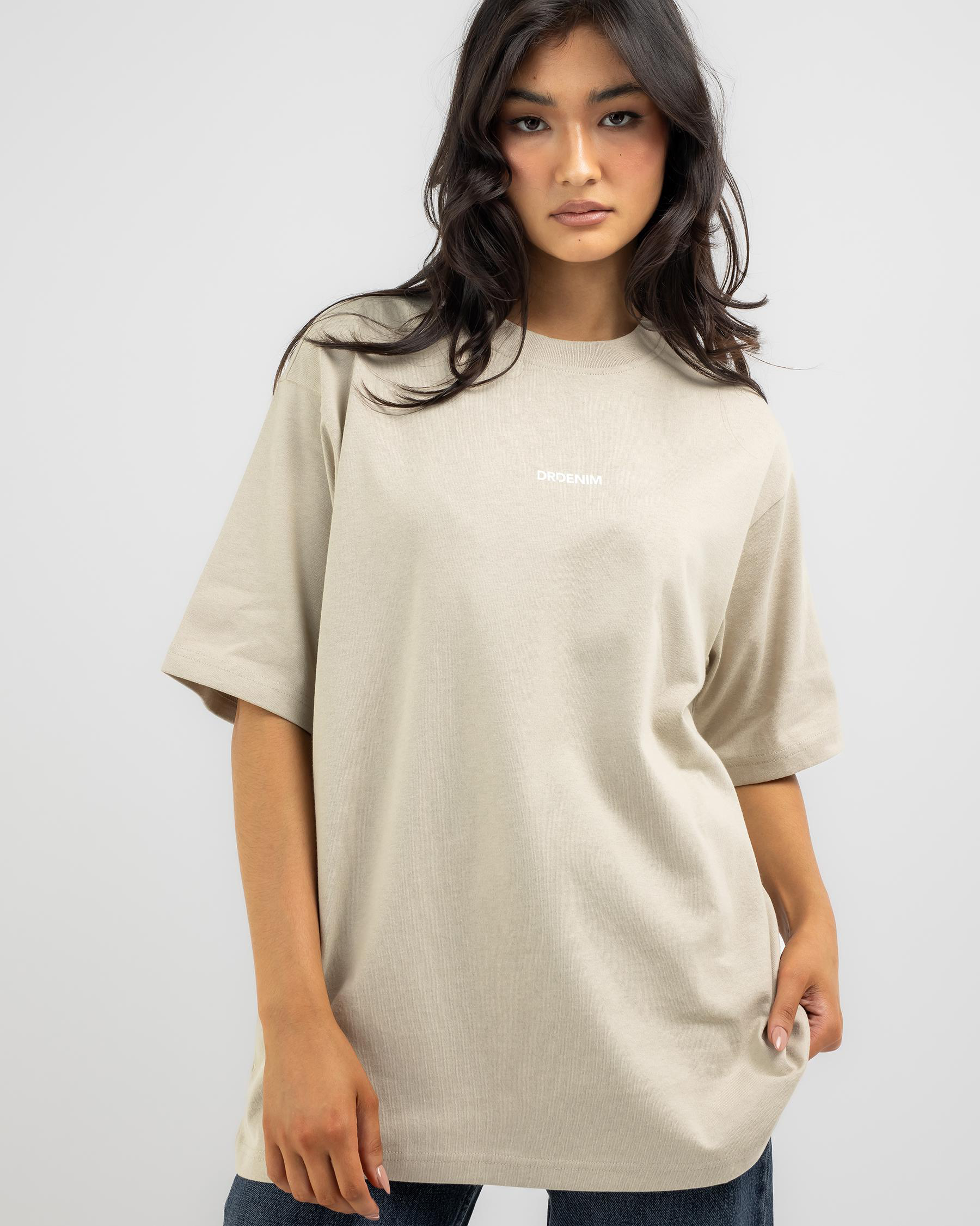 Shop Dr Denim Kerry T-Shirt In Pale Taupe Lt - Fast Shipping & Easy ...