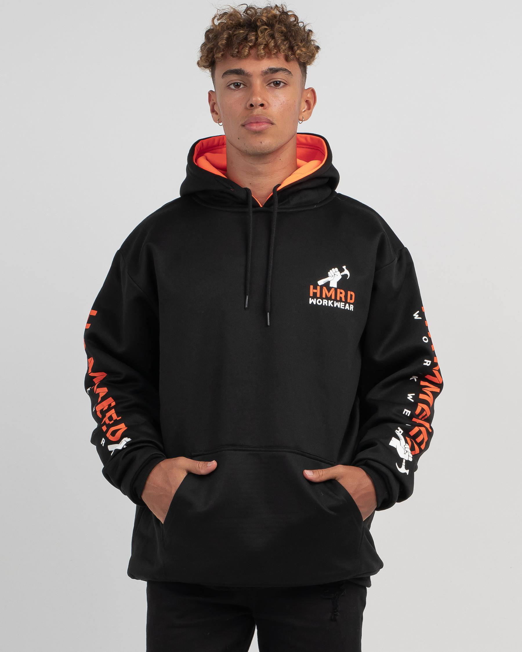 Shop HMRD Flip It Hoodie In Black/orange - Fast Shipping & Easy Returns ...