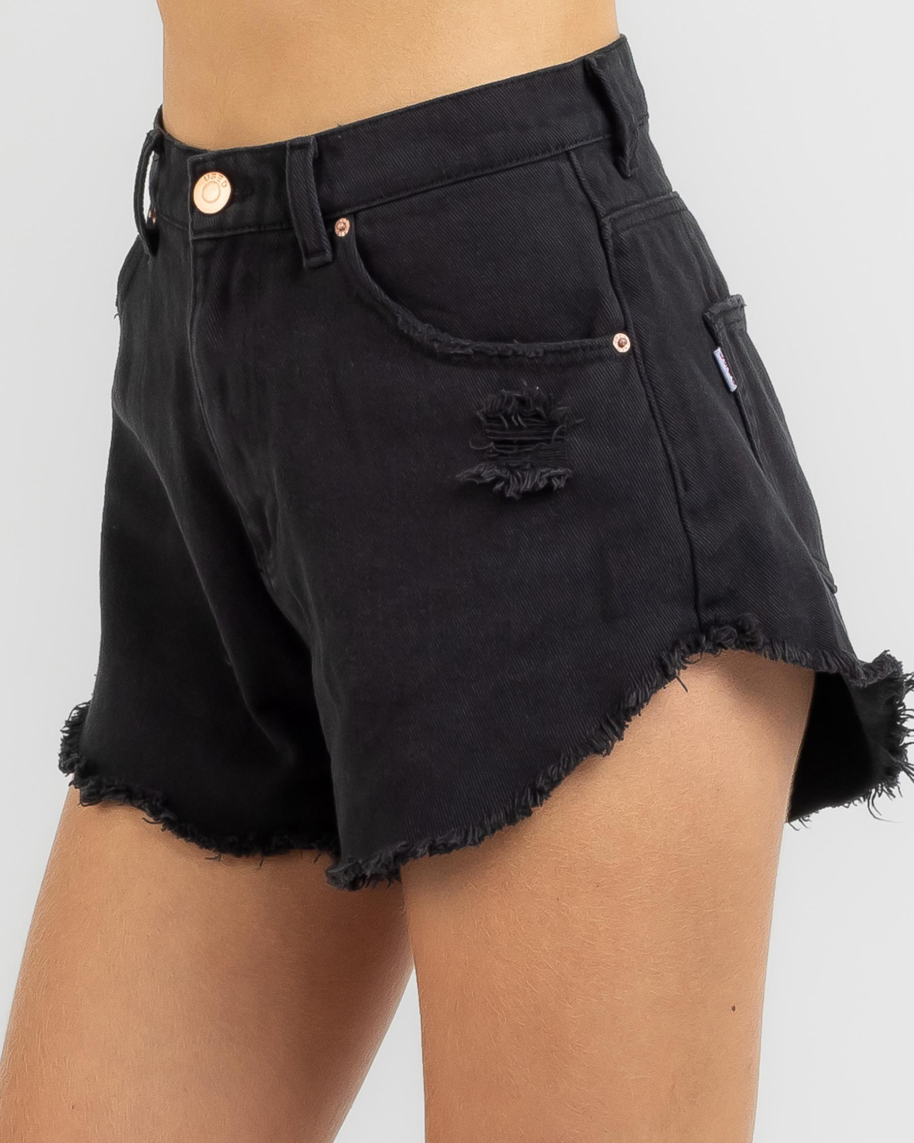 Used Portland Shorts In Faded Washed Black - Fast Shipping & Easy ...