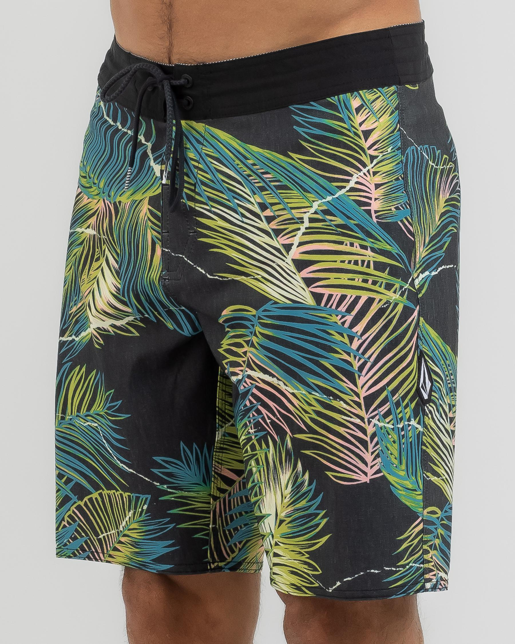 Shop Volcom Stoney Home Grown Board Shorts In Black - Fast Shipping ...