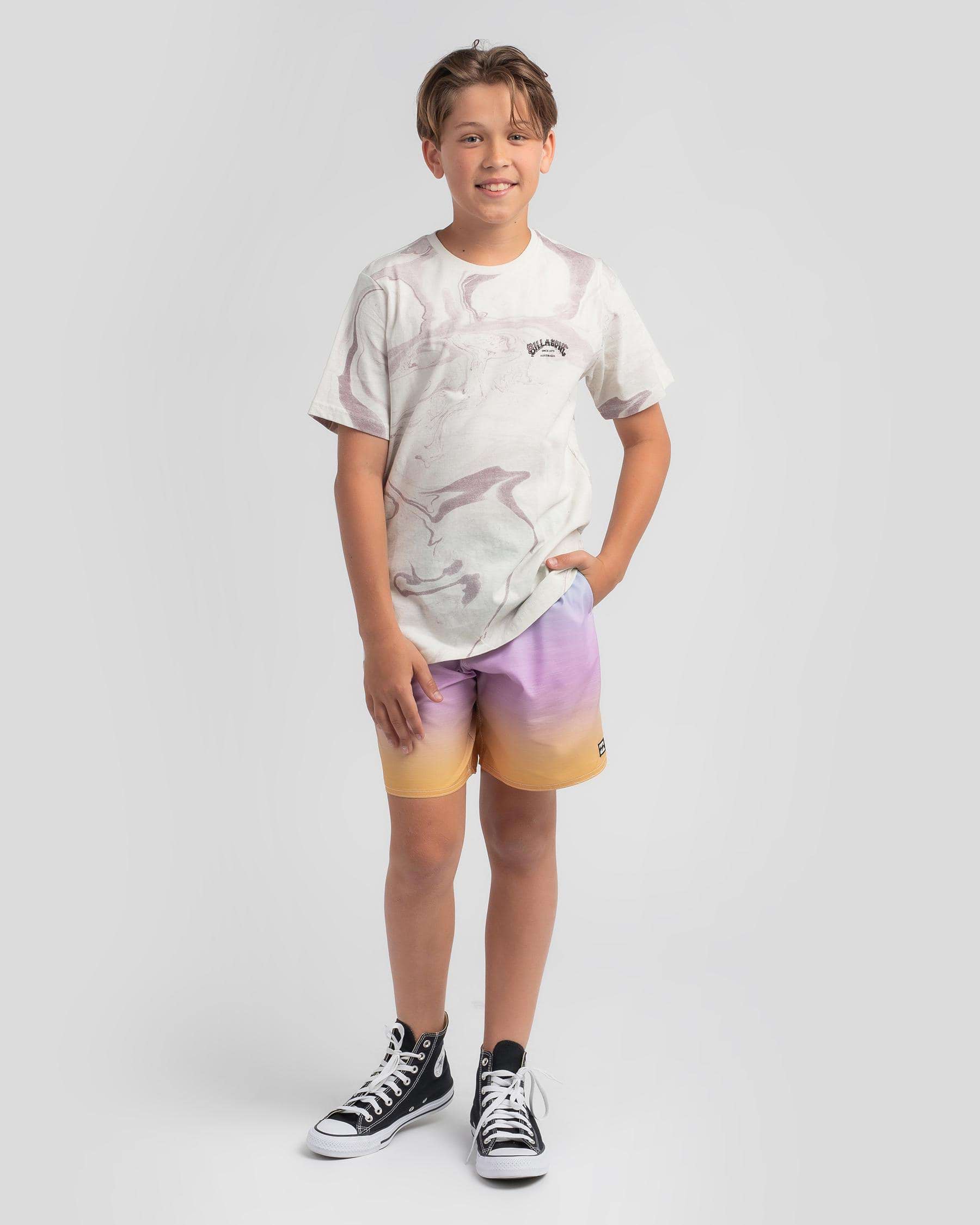 Billabong Boys' Marble Arch T-Shirt In Off White - Fast Shipping & Easy ...