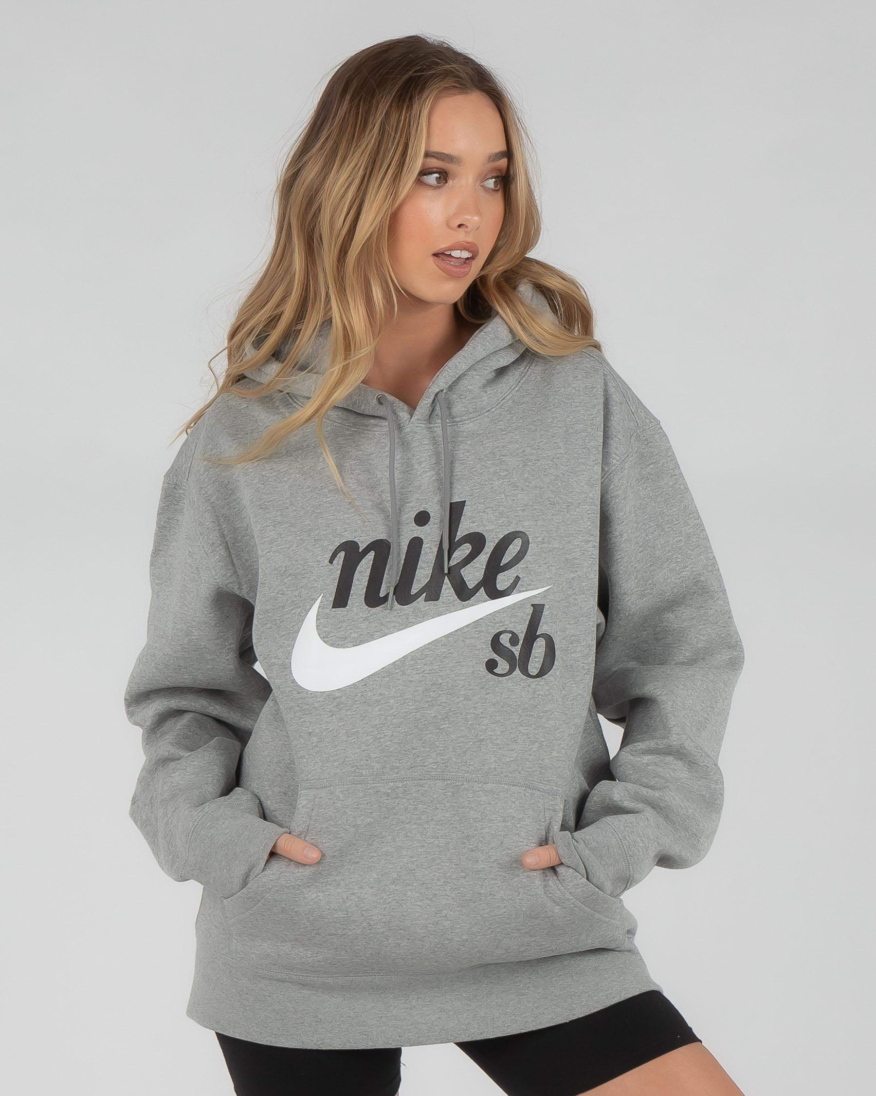 Shop Nike SB Craft Hoodie In Dark Grey Heather / Black - Fast Shipping ...