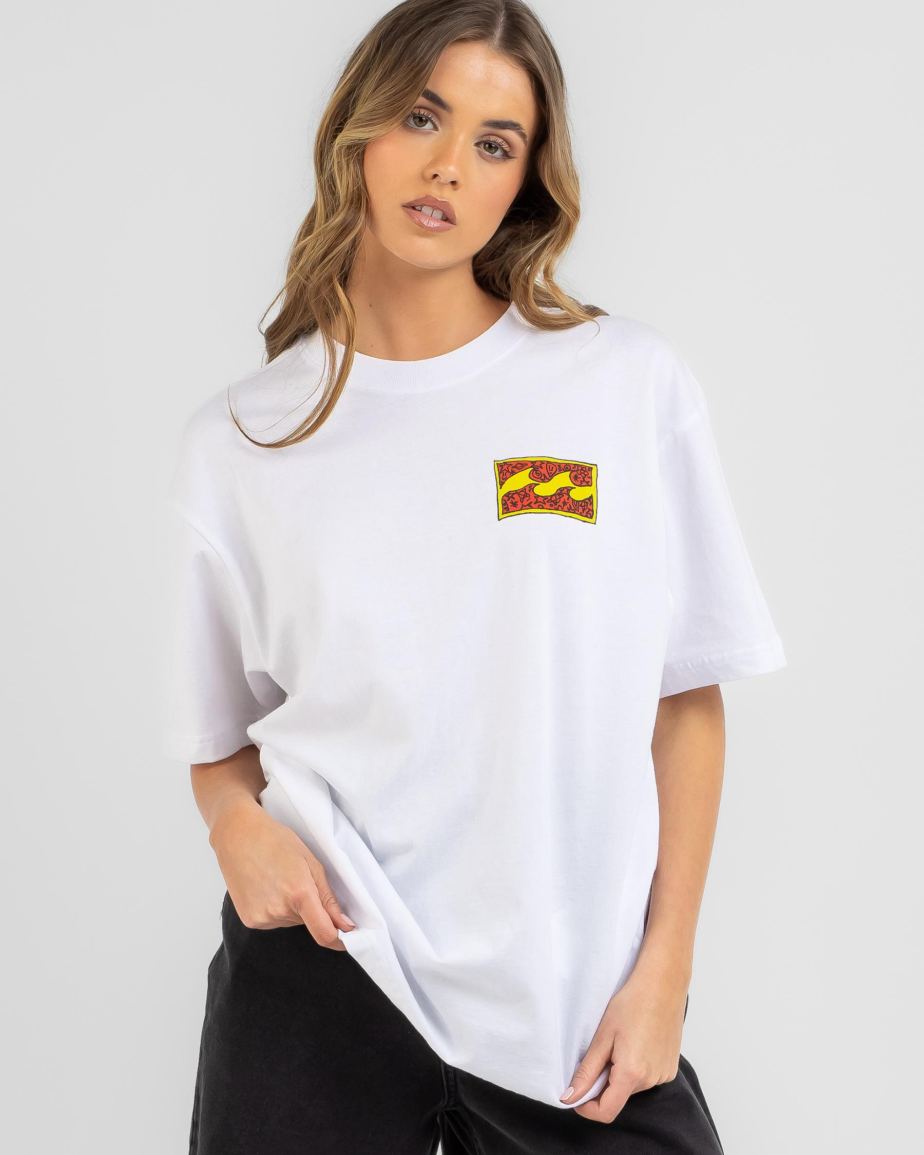 Shop Billabong Skegss Box T-Shirt In White - Fast Shipping & Easy ...