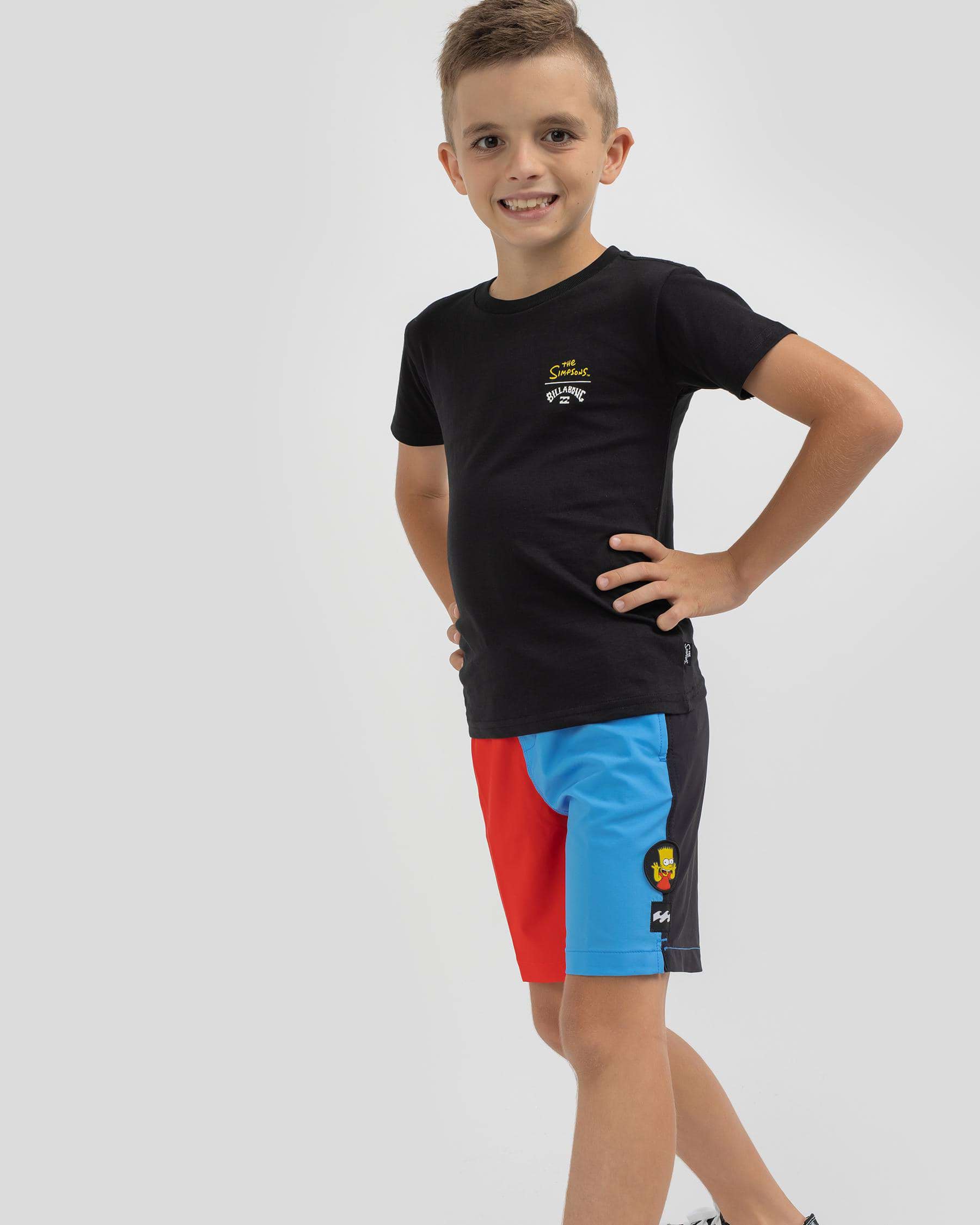 Shop Billabong Boys' Simpsons Slingshot Layback Board Shorts In Black ...