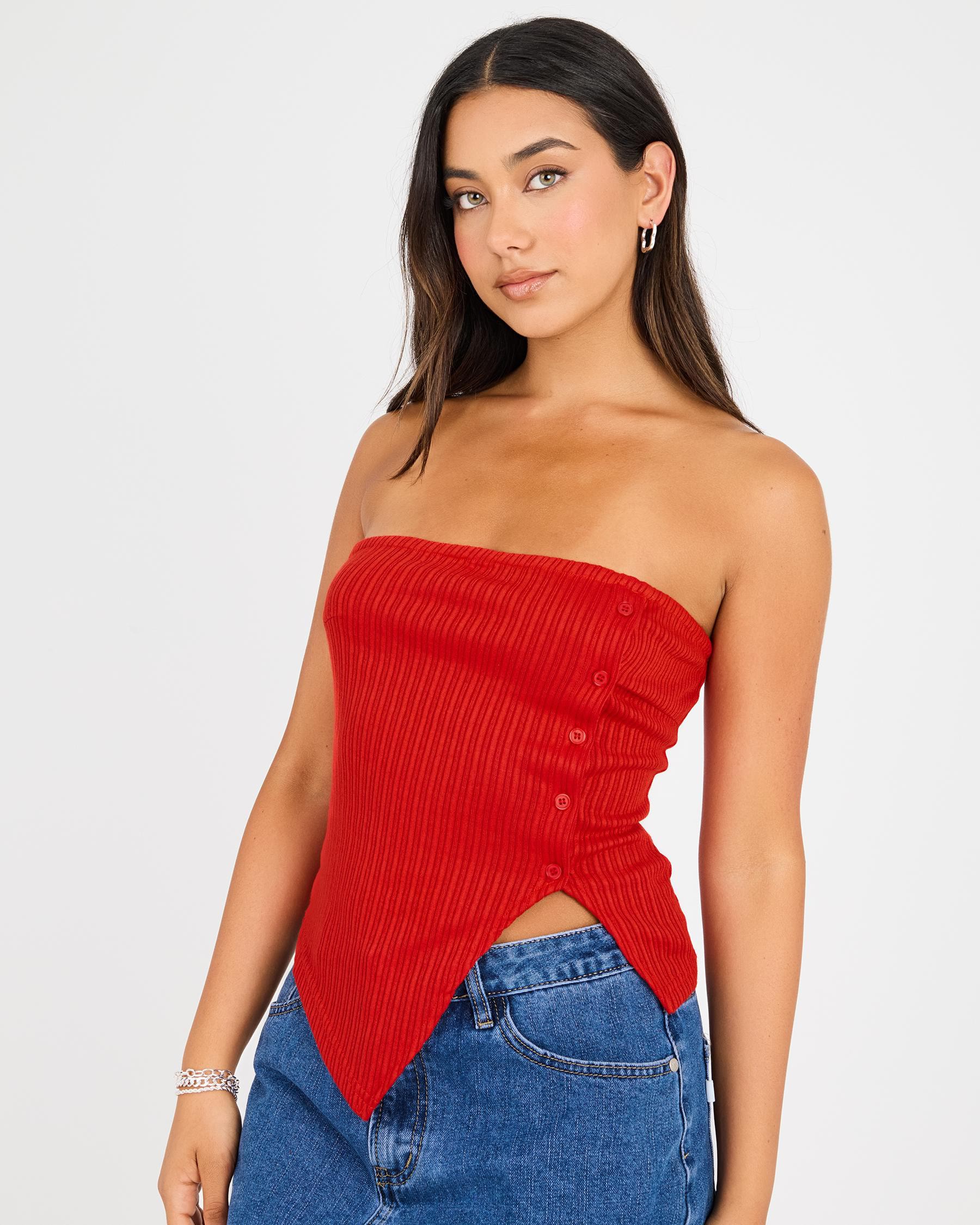 Luvalot Gina Tube Top In Red - Free* Shipping & Easy Returns - City 