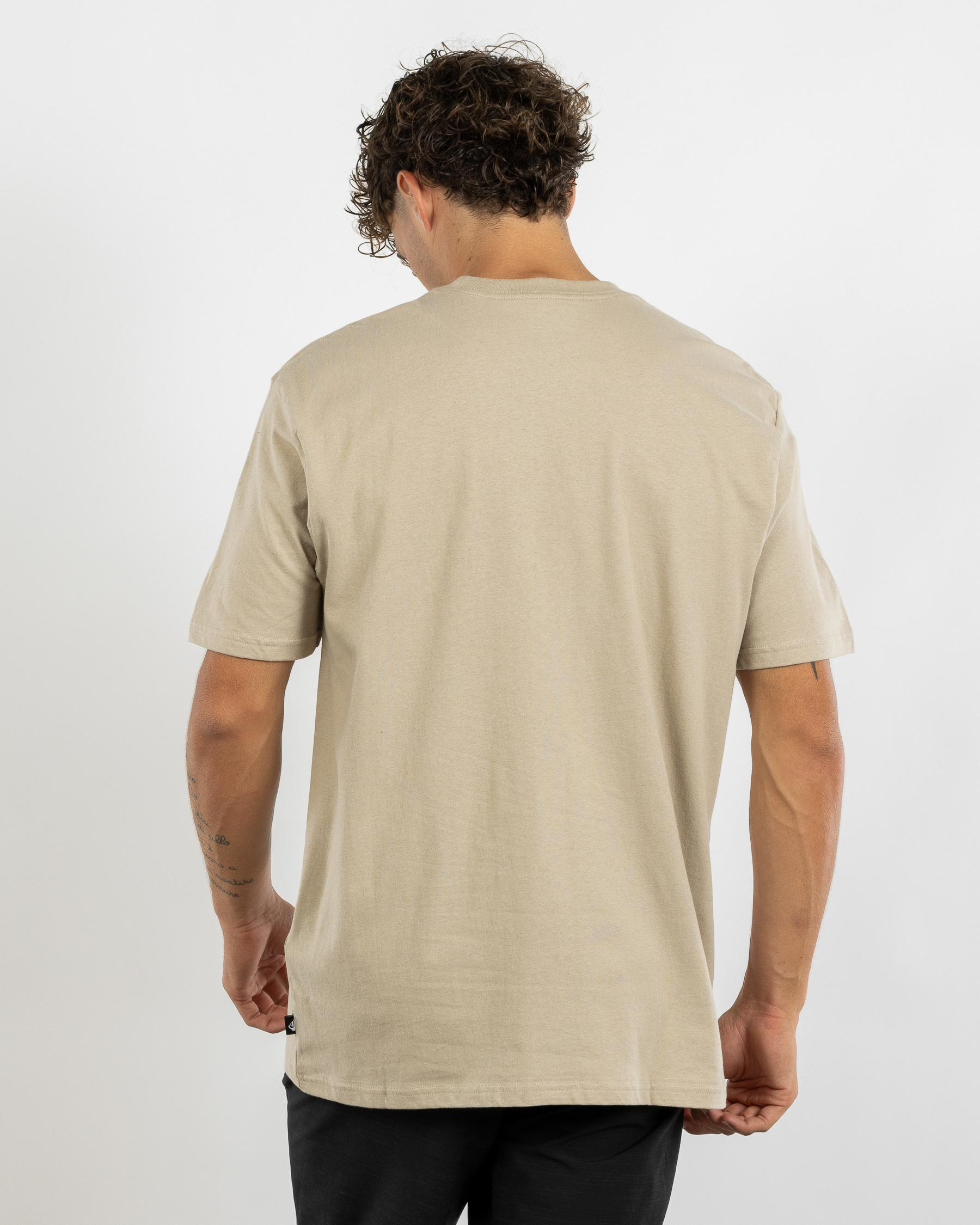 Shop Quiksilver Bubble Check T-Shirt In Plaza Taupe - Fast Shipping ...