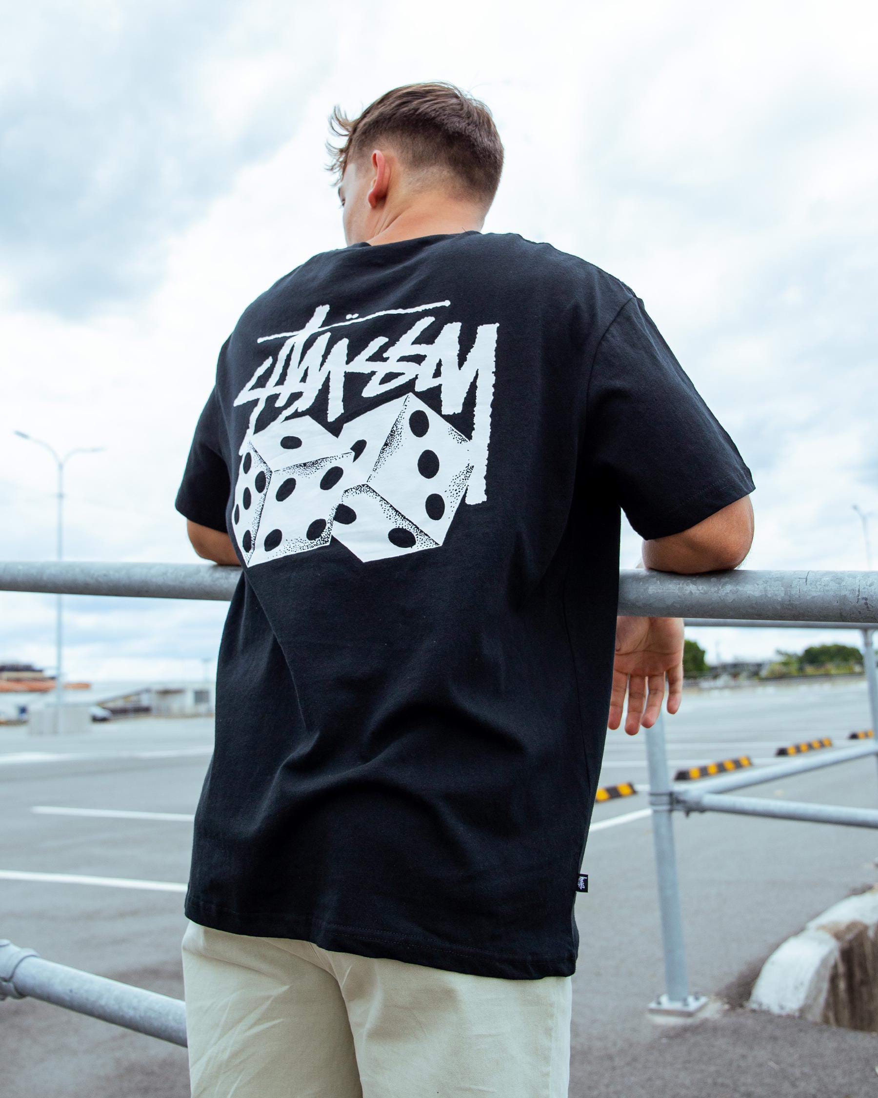 Shop Stussy Pair of Dice T-Shirt In Black - Fast Shipping & Easy ...