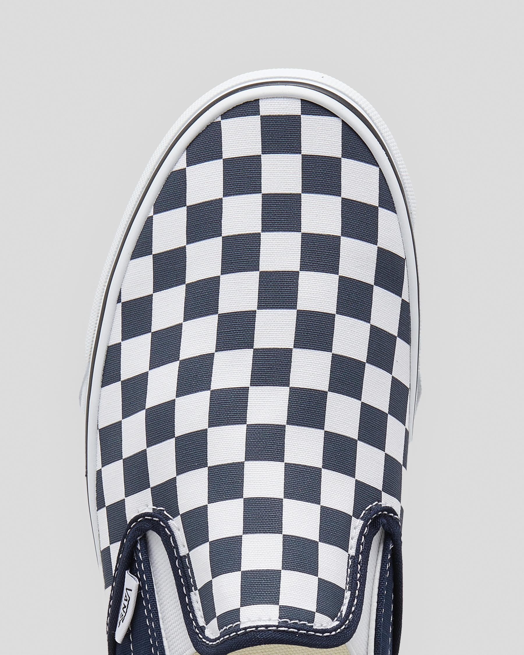 Shop Vans Classic Slip-On Shoes In Parisian Night/true White - Fast ...