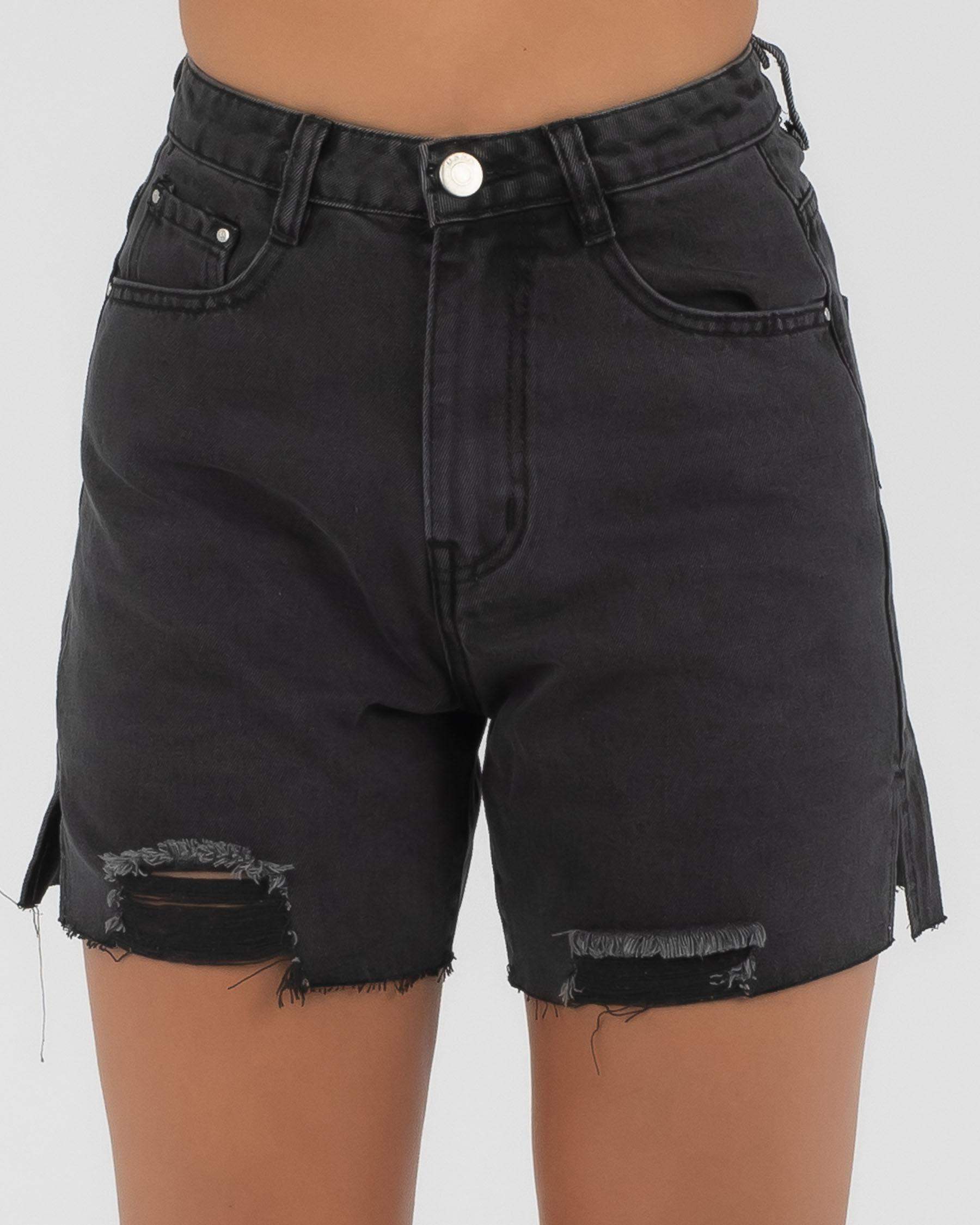 Used Penny Shorts In Washed Black - Fast Shipping & Easy Returns - City ...