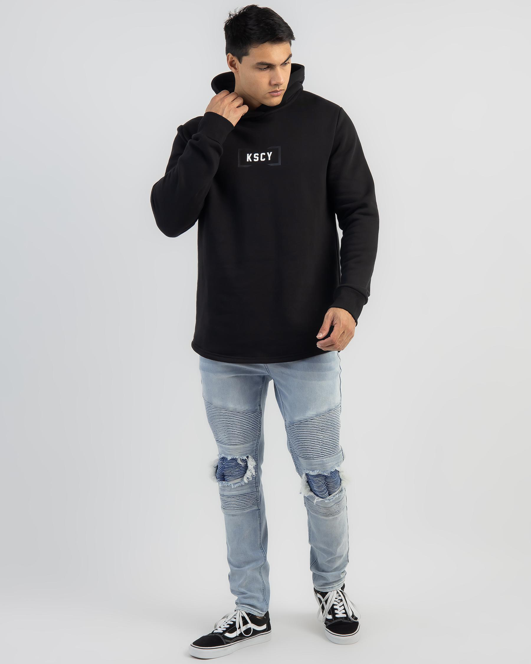 Shop Kiss Chacey Workshop Curved Hoodie In Jet Black - Fast Shipping ...