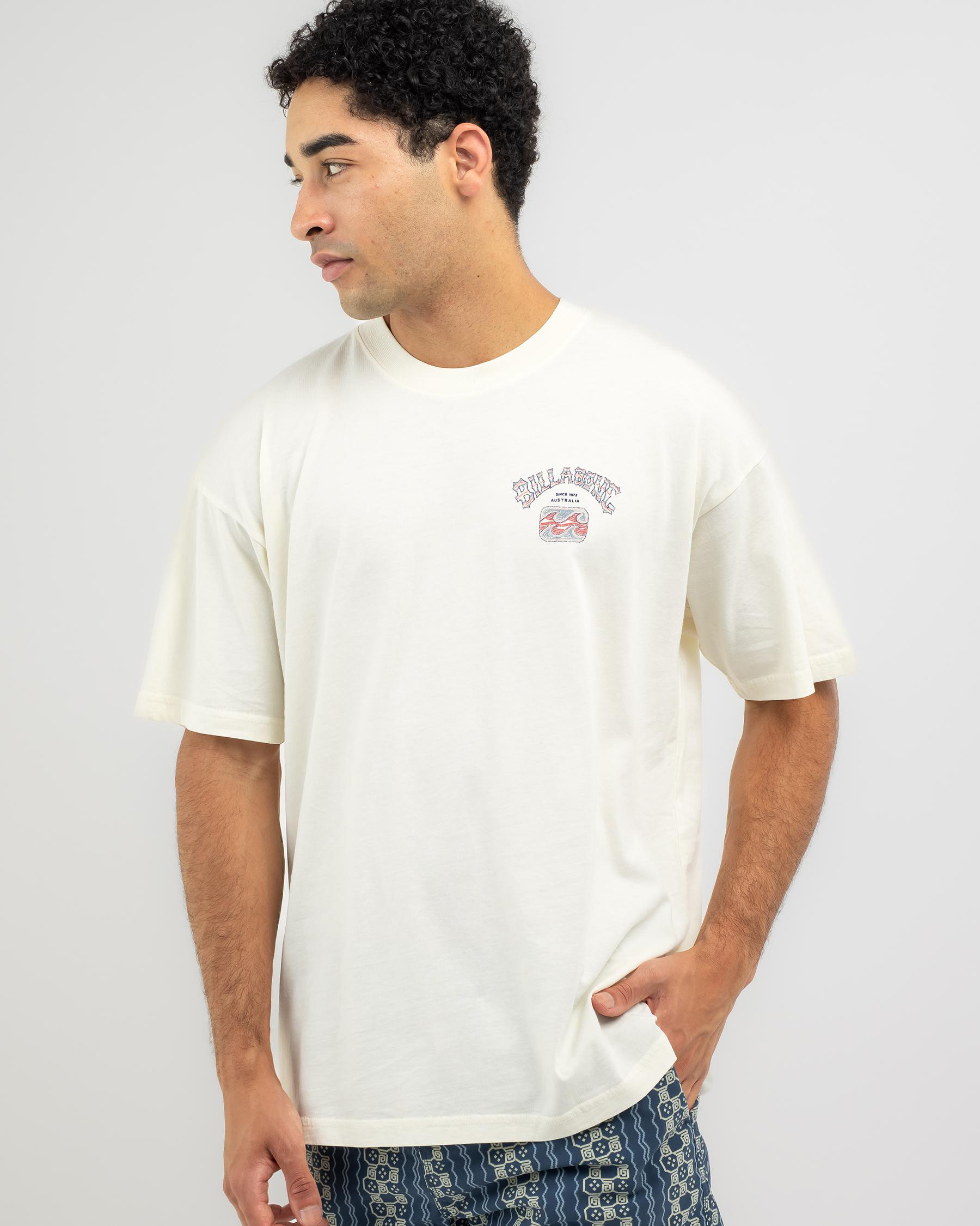 Shop Billabong Theme Arch T-Shirt In Off White - Fast Shipping & Easy ...