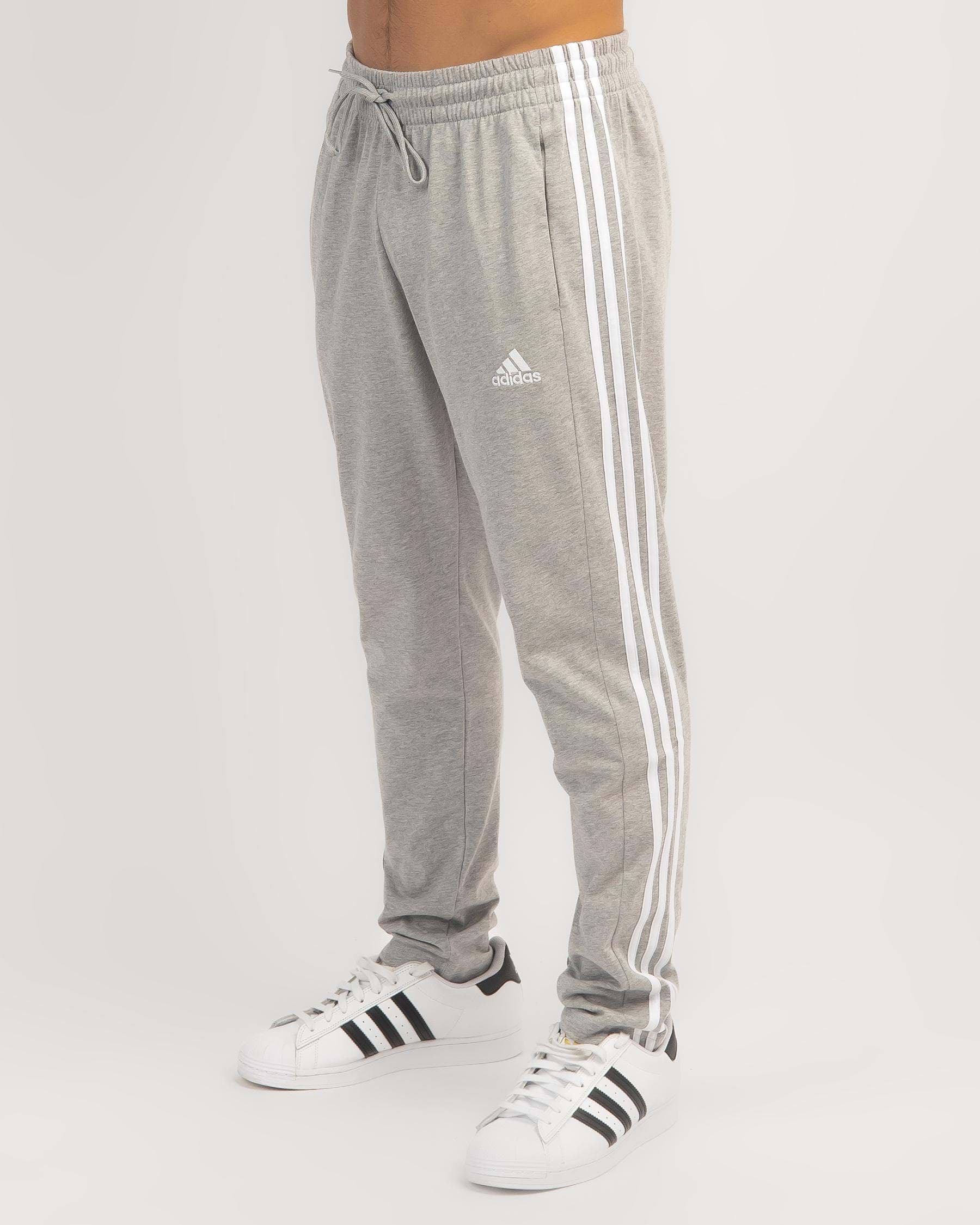 Shop adidas 3 Stripe Track Pants In Medium Grey Heather/white - Fast ...