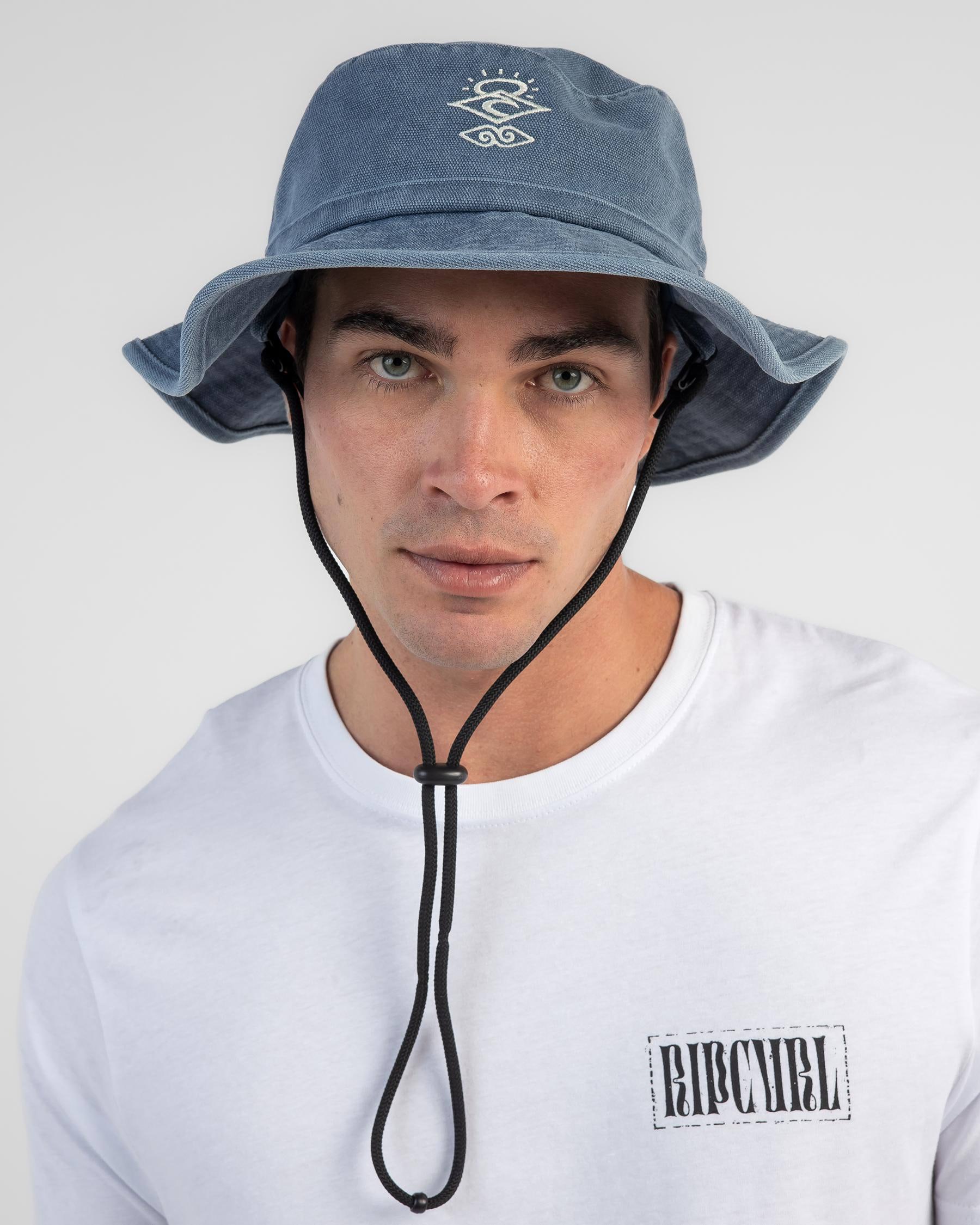 Shop Rip Curl Searcher Mid Brim Hat In Slate - Fast Shipping & Easy ...