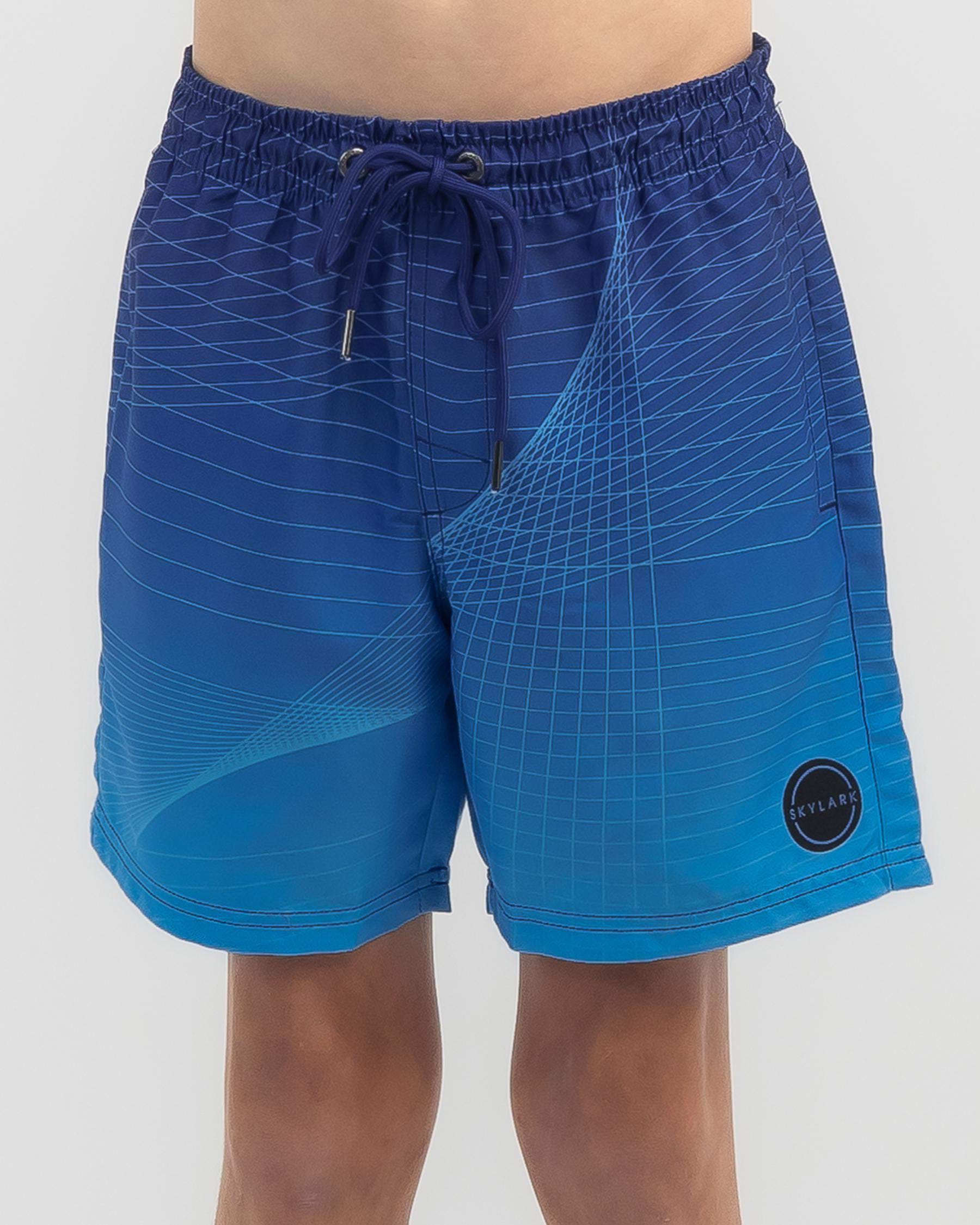 Shop Skylark Boys' Neutral Mully Shorts In Blue - Fast Shipping & Easy ...