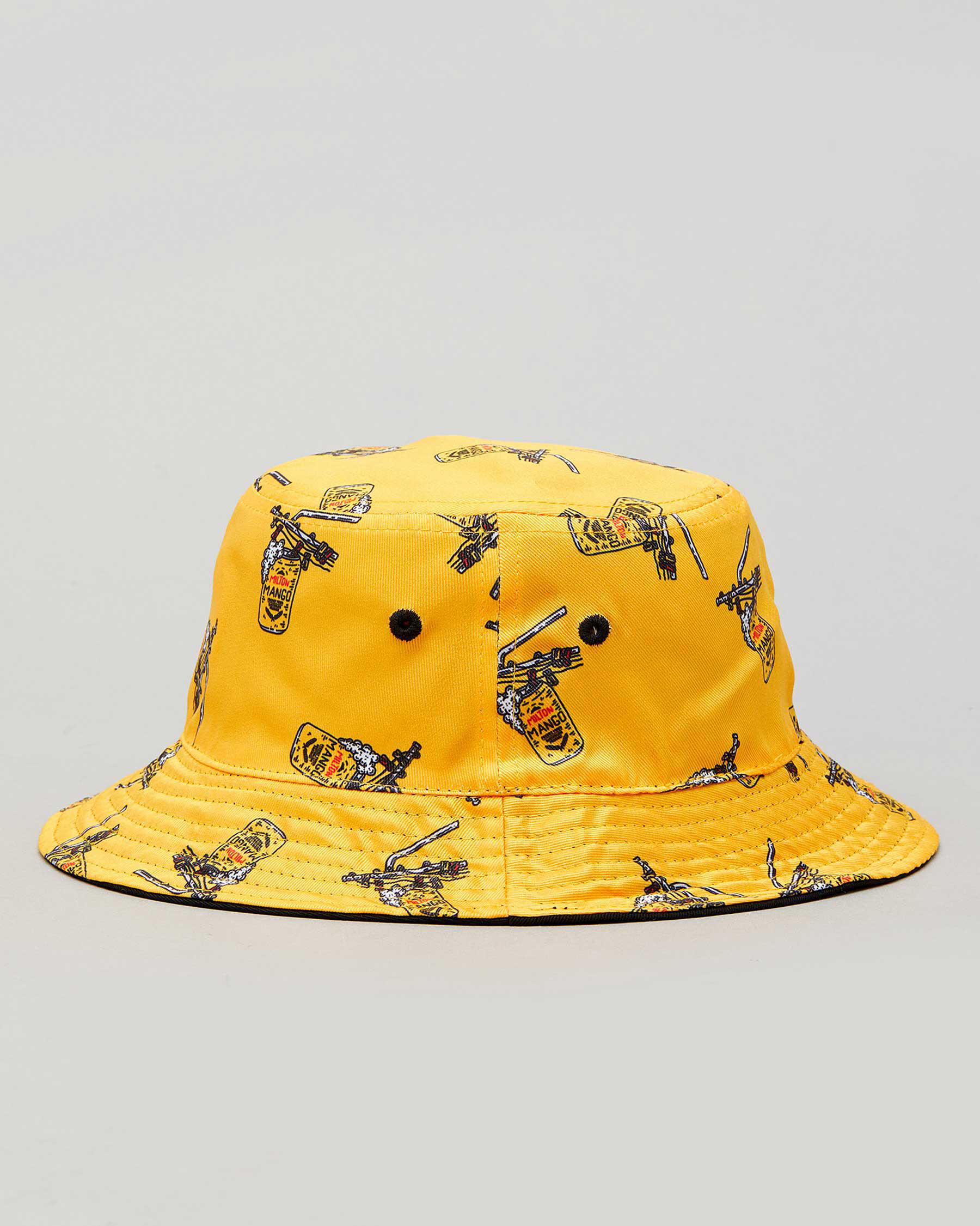 Milton Mango Fangin' 2 Bucket Hat In Black/yellow - Fast Shipping ...