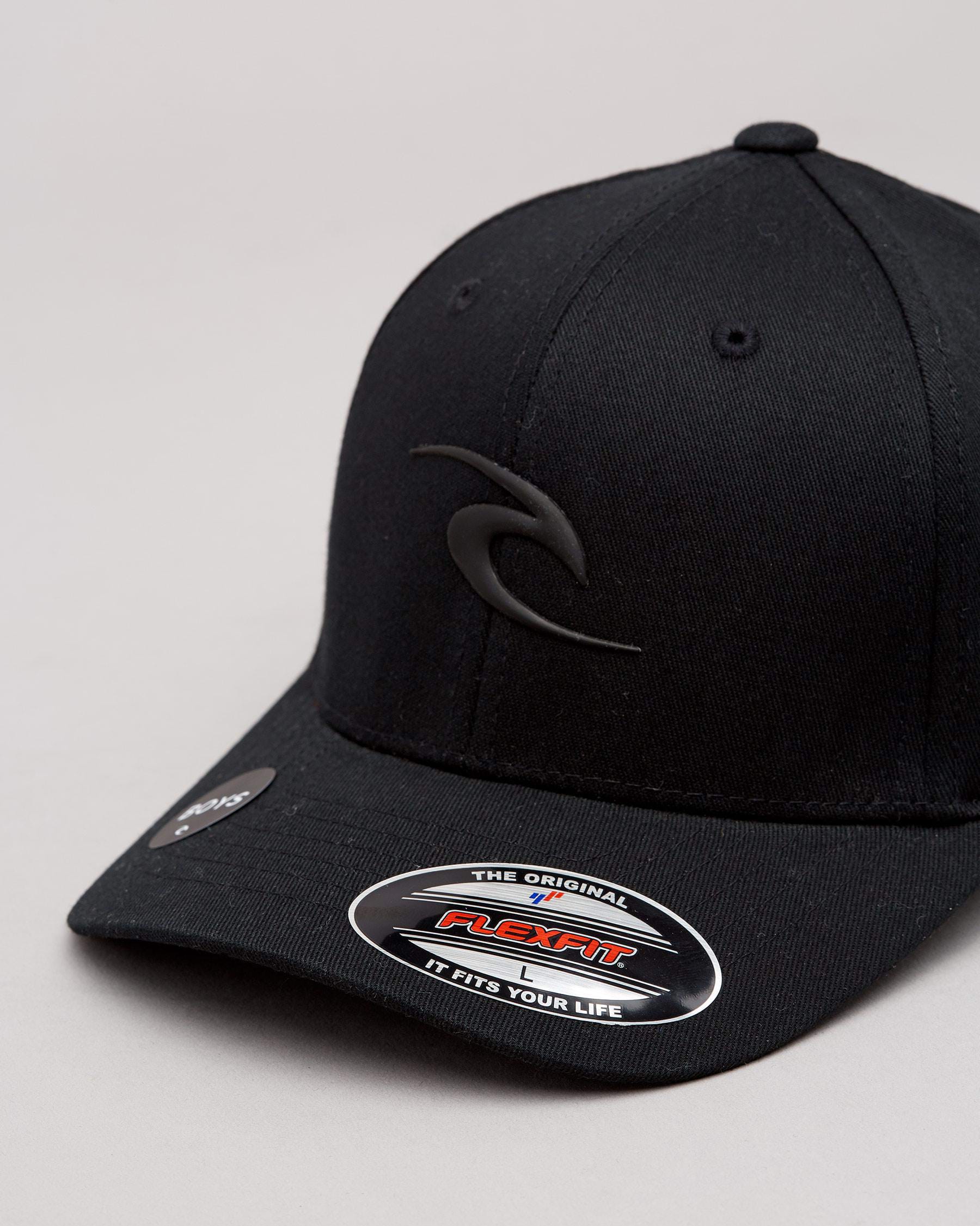 Rip Curl Boys' Tepan Weld Flexfit Cap In Black - Fast Shipping & Easy ...