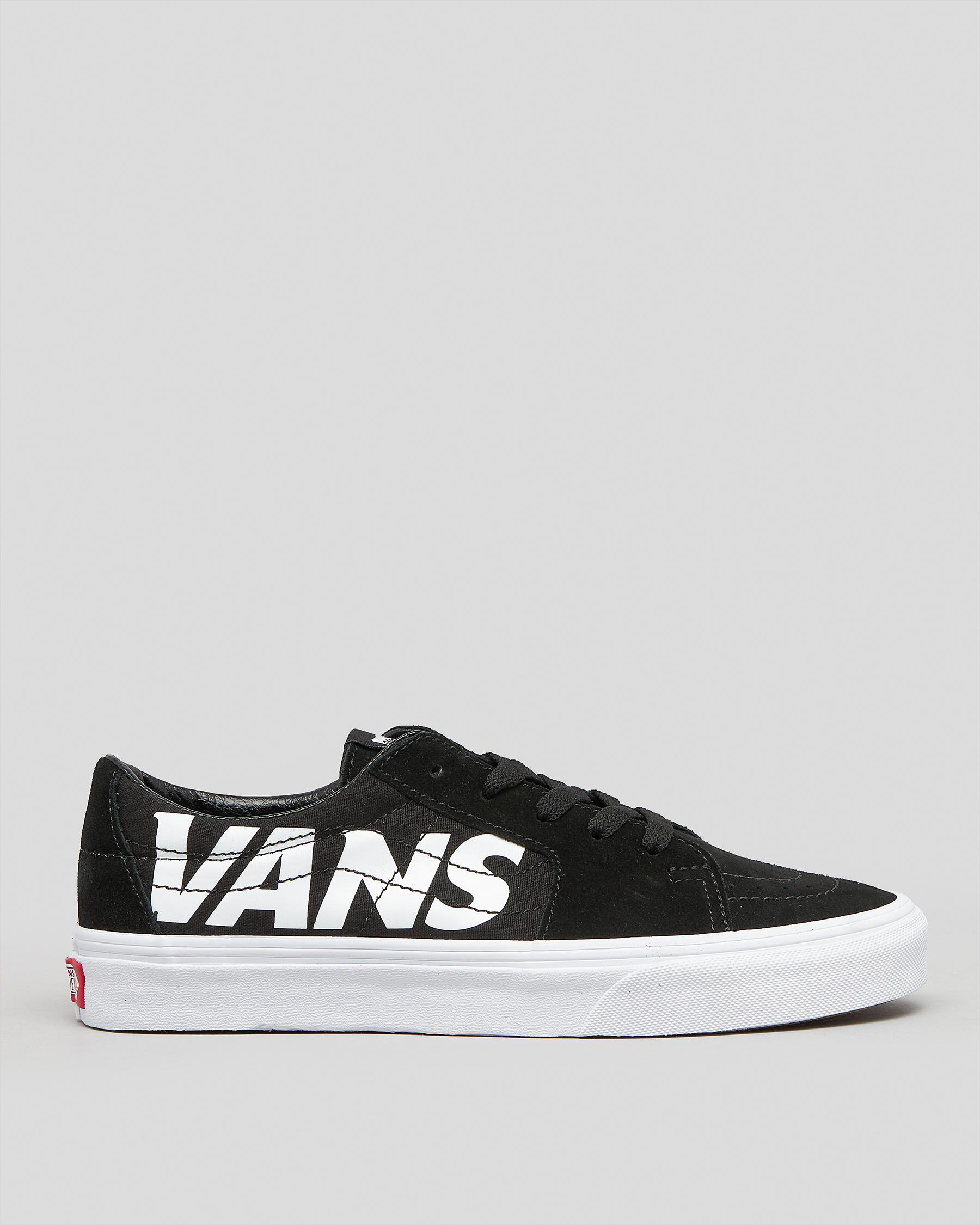 Shop Vans Sk8-Low Shoes In Hi-def Black/white - Fast Shipping & Easy ...