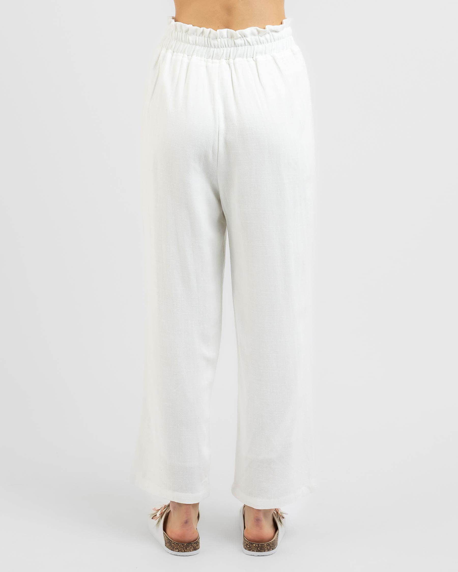 Shop Yours Truly Raven Pants In White - Fast Shipping & Easy Returns ...