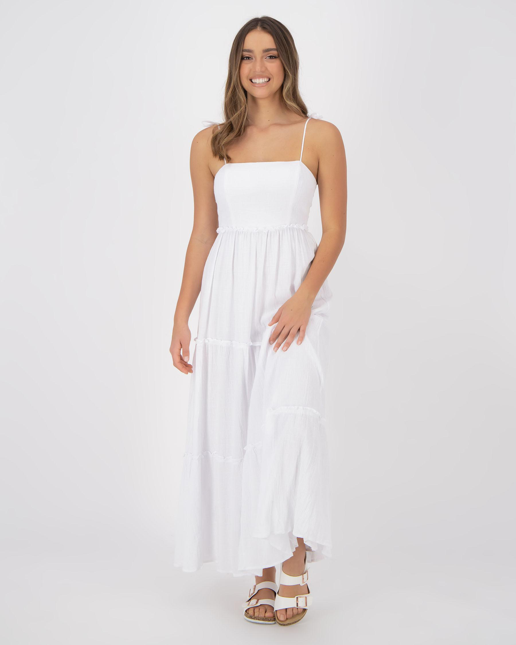 Shop Mooloola Beatrice Maxi Dress In White - Fast Shipping & Easy ...