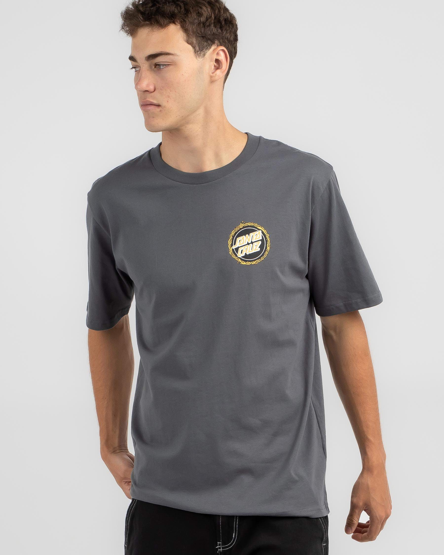 Shop Santa Cruz OS Screaming 50 T-Shirt In Charcoal - Fast Shipping ...