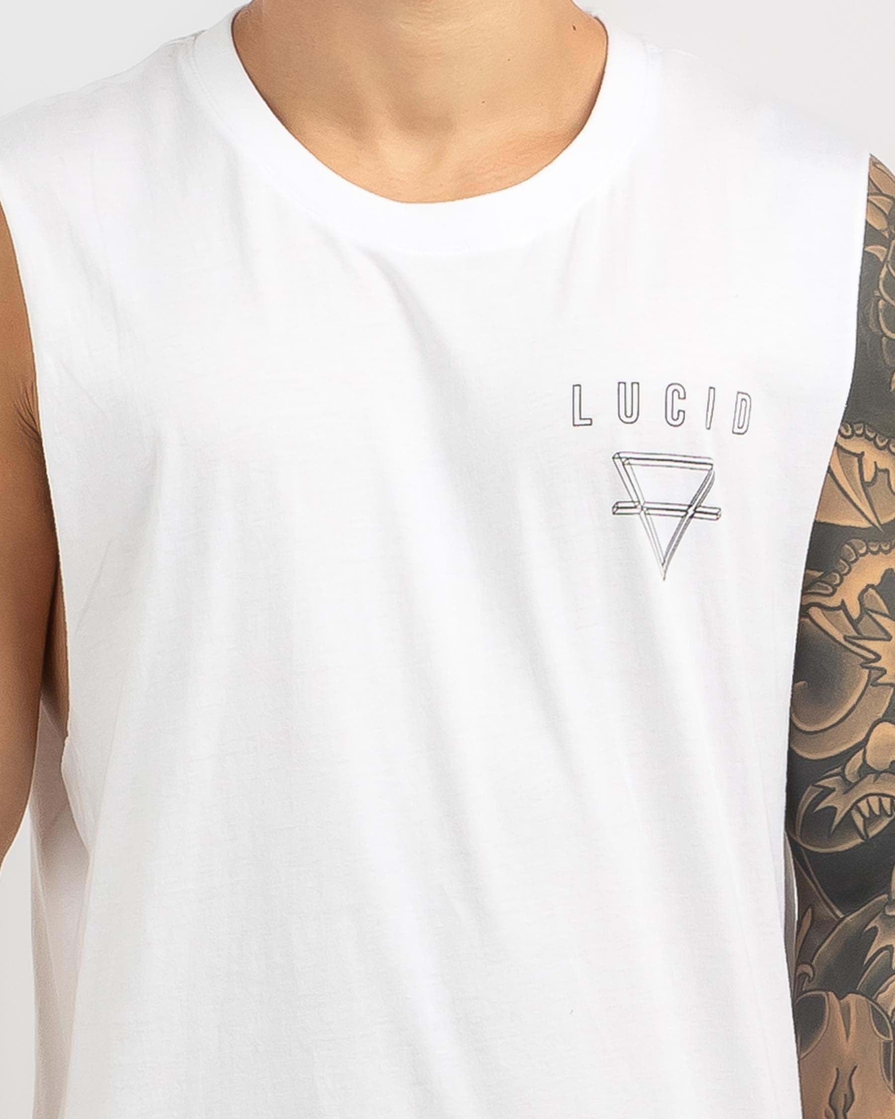 Shop Lucid Framed Muscle Tank In White - Fast Shipping & Easy Returns ...