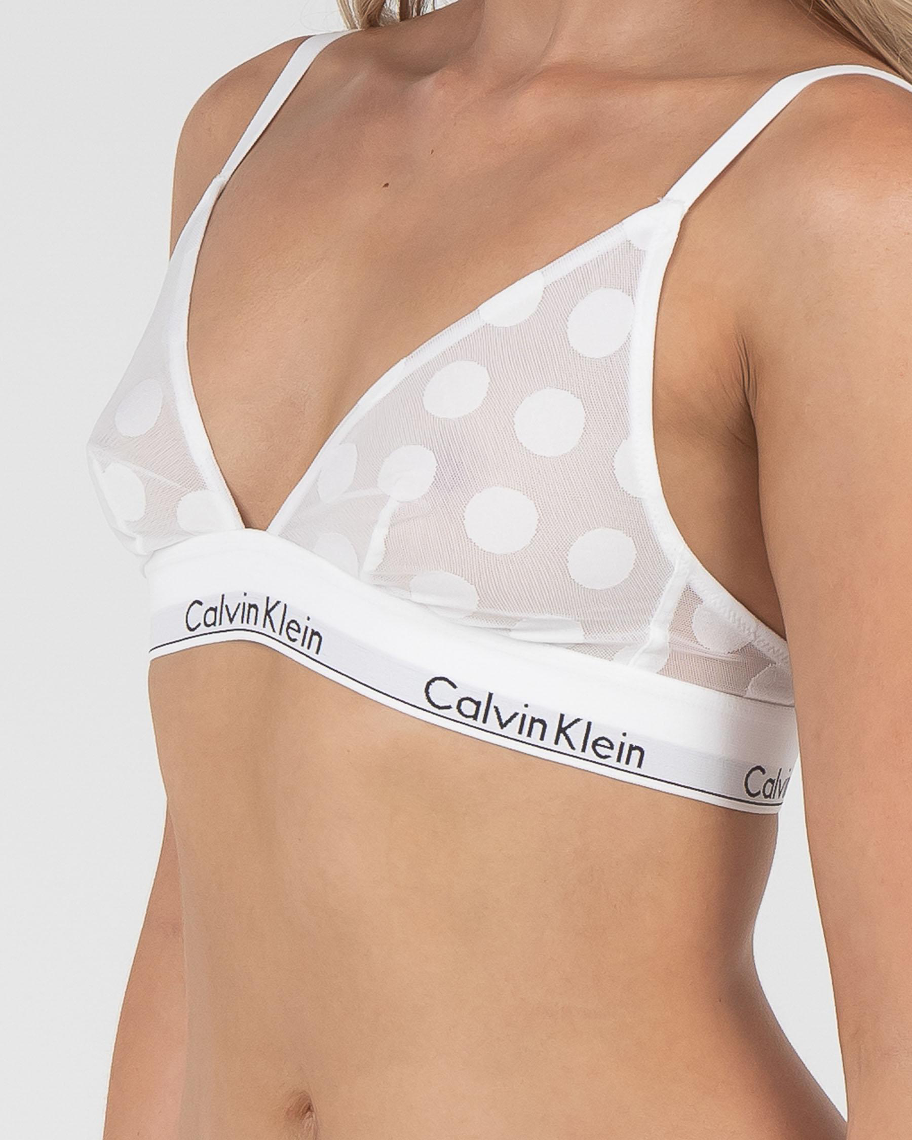 Calvin Klein Modern Cotton Unlined Triangle Bralette In White - Fast  Shipping & Easy Returns - City Beach Australia
