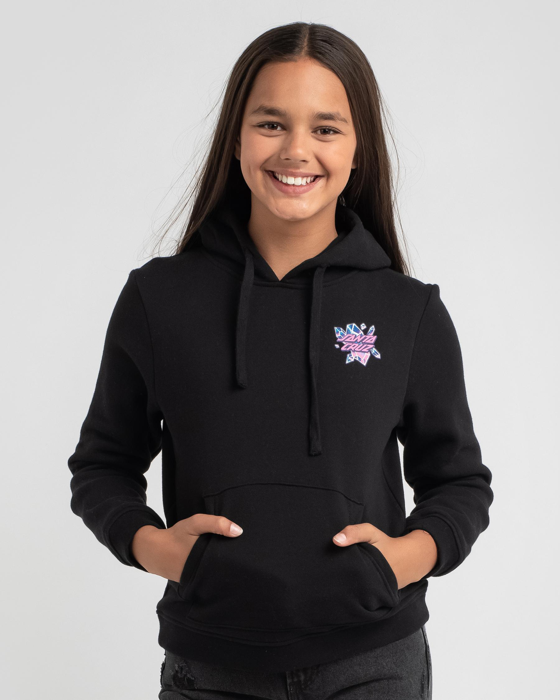 Santa Cruz Girls' Crystal Hand Hoodie In Black - Fast Shipping & Easy ...