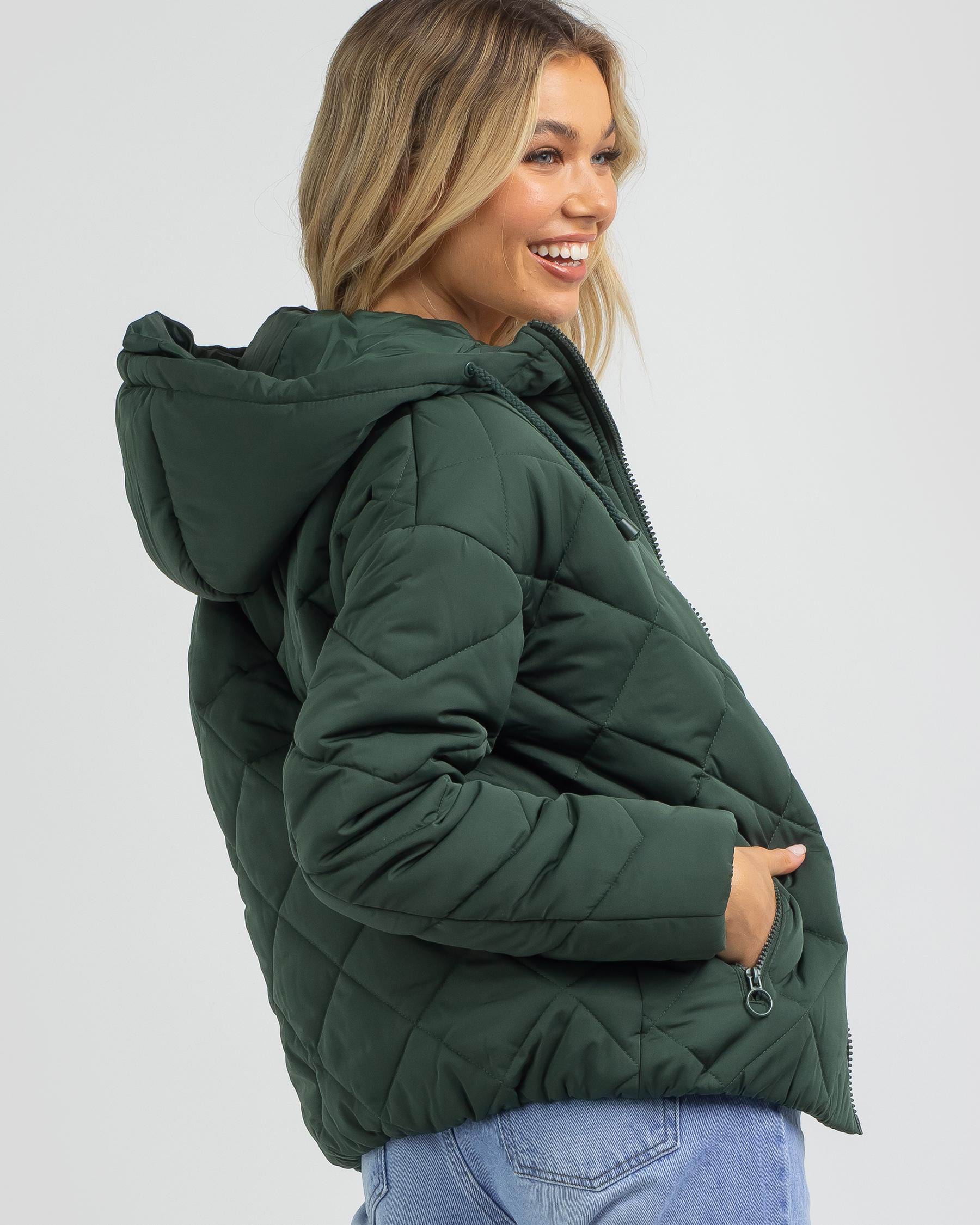 Shop Used Venom Hooded Puffer Jacket In Emerald - Fast Shipping & Easy ...