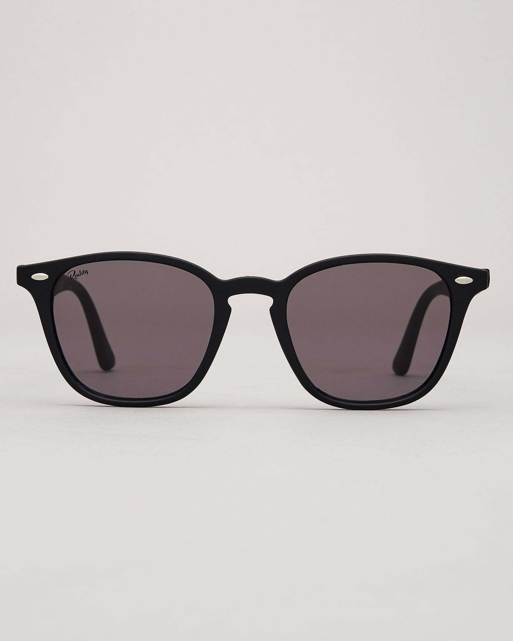 Shop Reality Eyewear The Chelsea Sunglasses In Matt Black - Fast ...