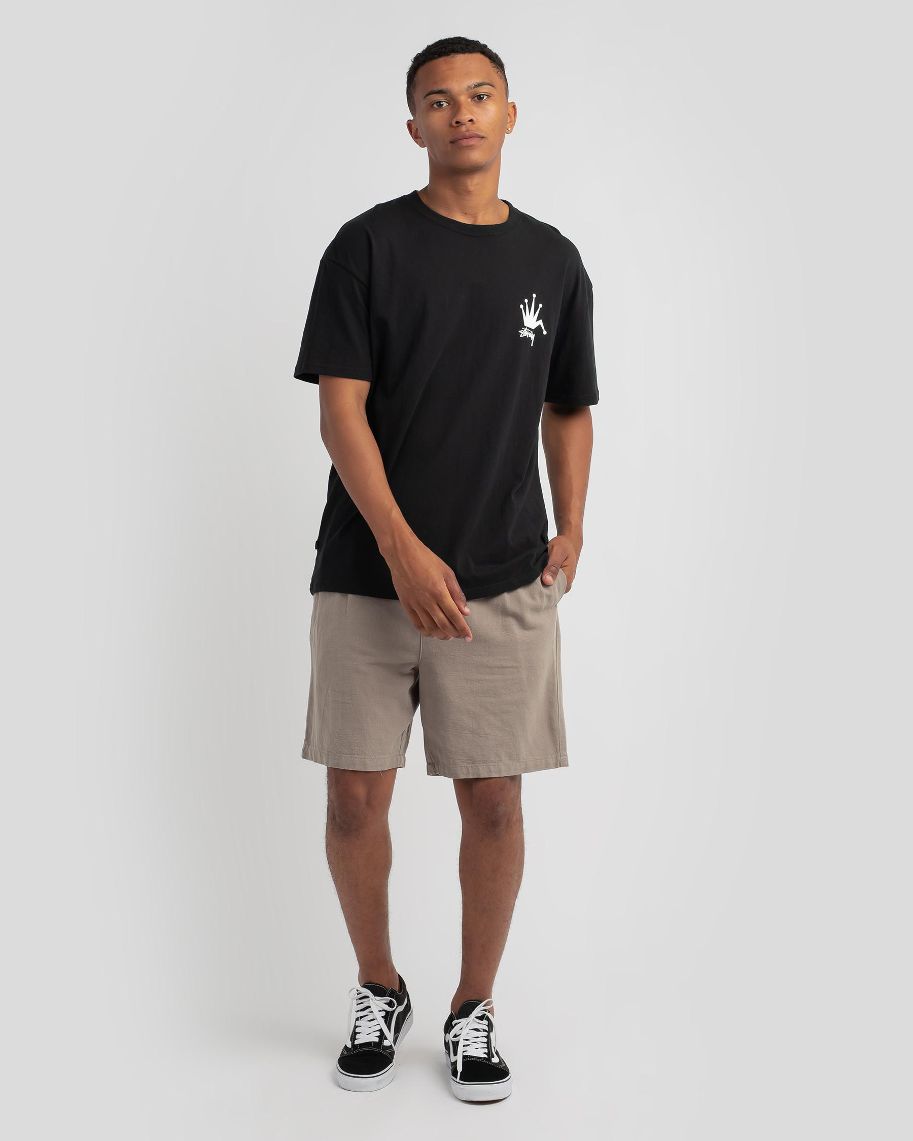 Shop Stussy Pleat Shorts In Pale Grey - Fast Shipping & Easy Returns ...