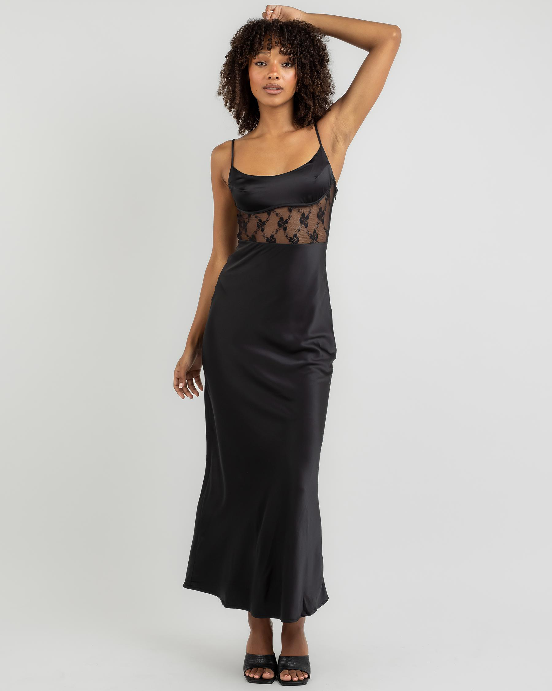 Shop Luvalot Mylah Maxi Dress In Black - Fast Shipping & Easy Returns ...