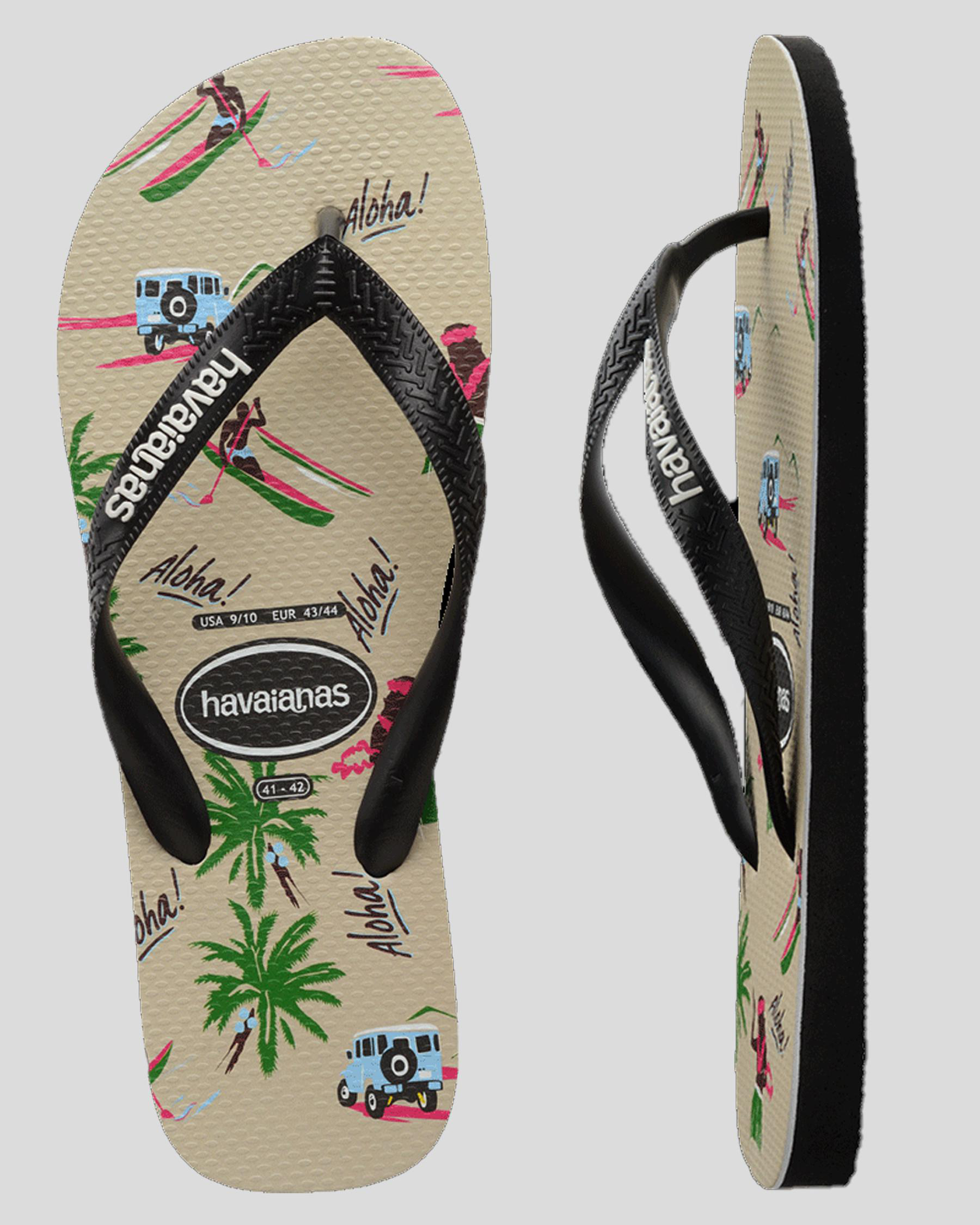 Shop Havaianas Top Luwow Thongs In Black - Fast Shipping & Easy Returns ...