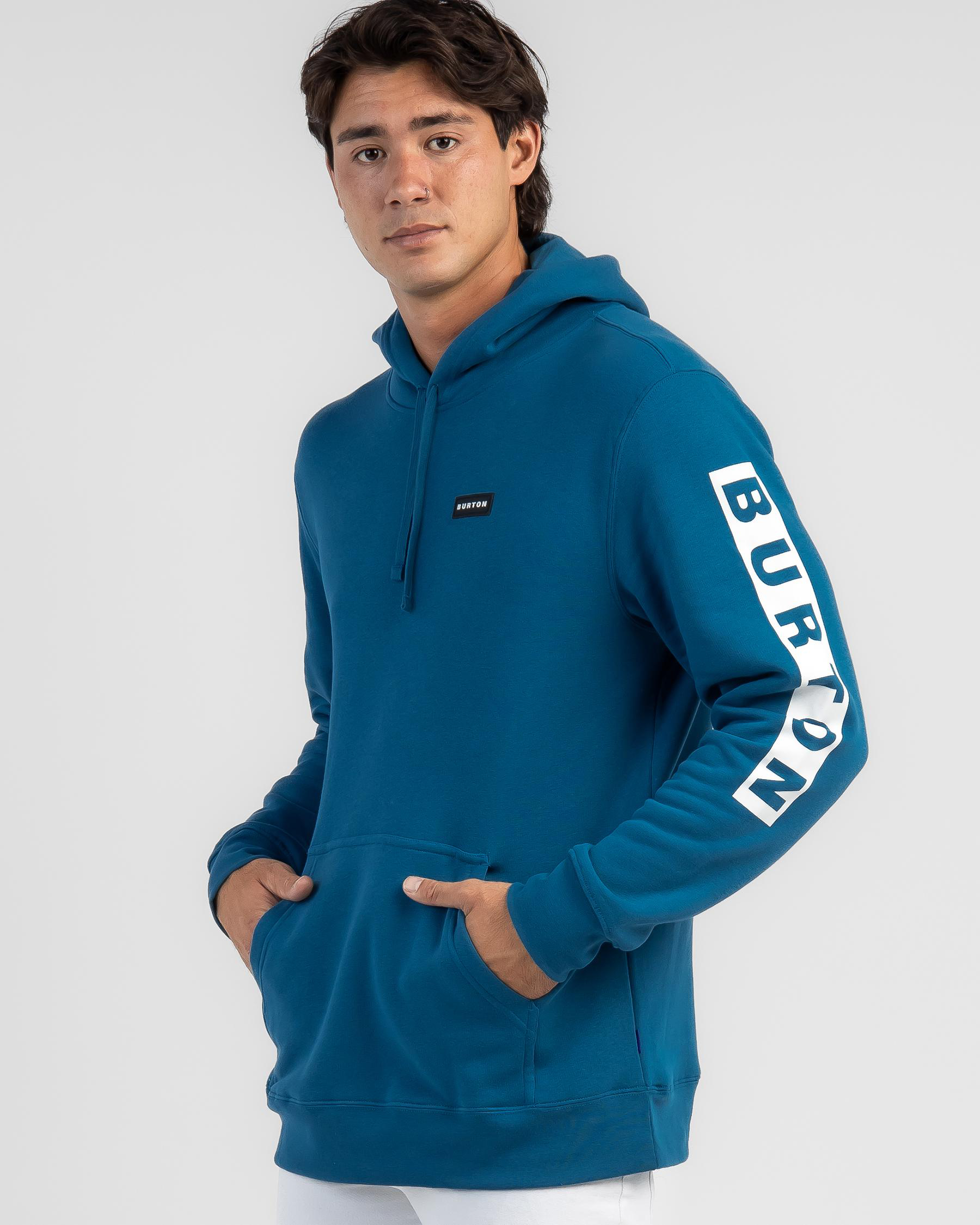 Burton Vault Pullover Hoodie In Lyons Blue Fast Shipping Easy