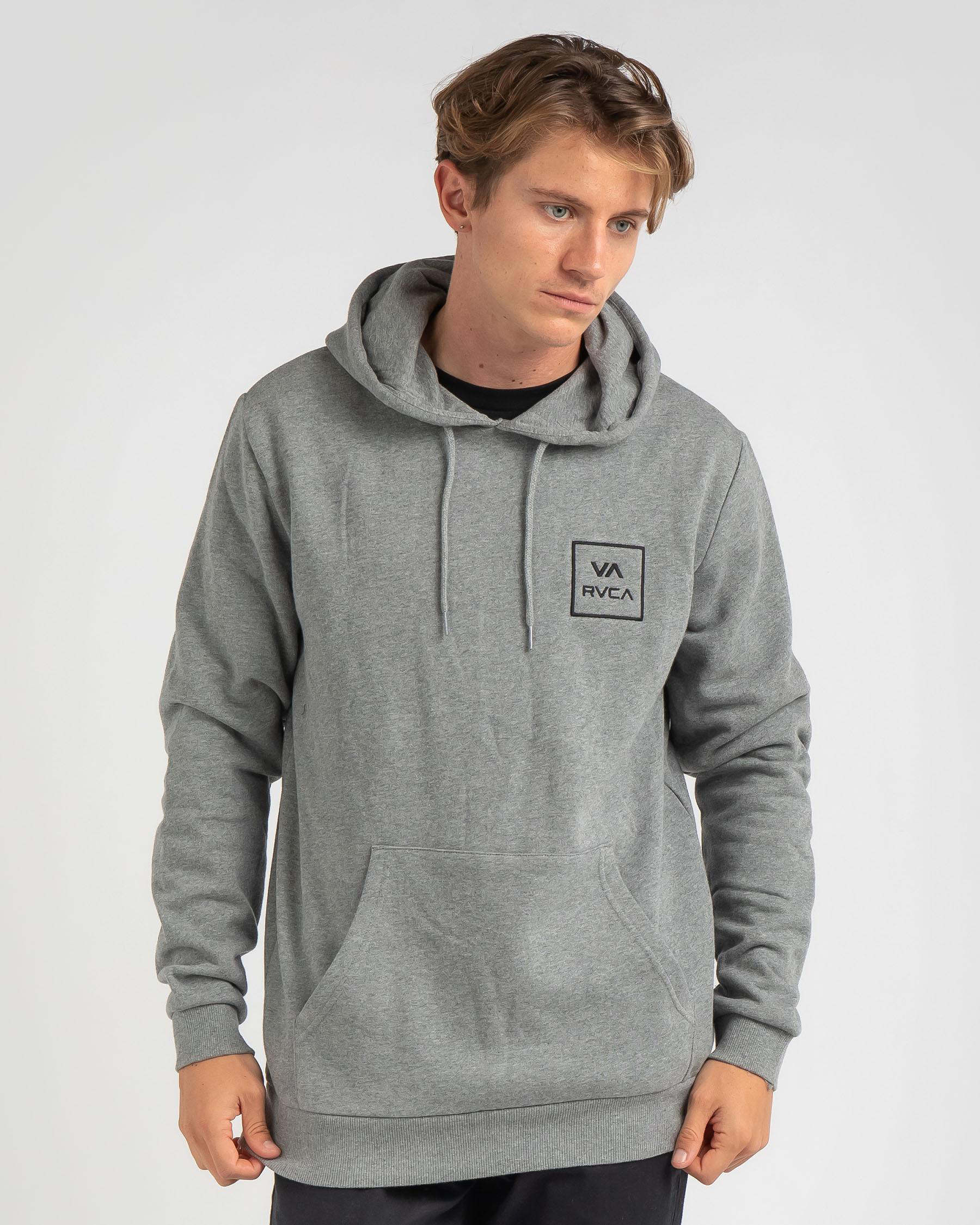 Shop RVCA All The Ways Hoodie In Grey Marle - Fast Shipping & Easy ...